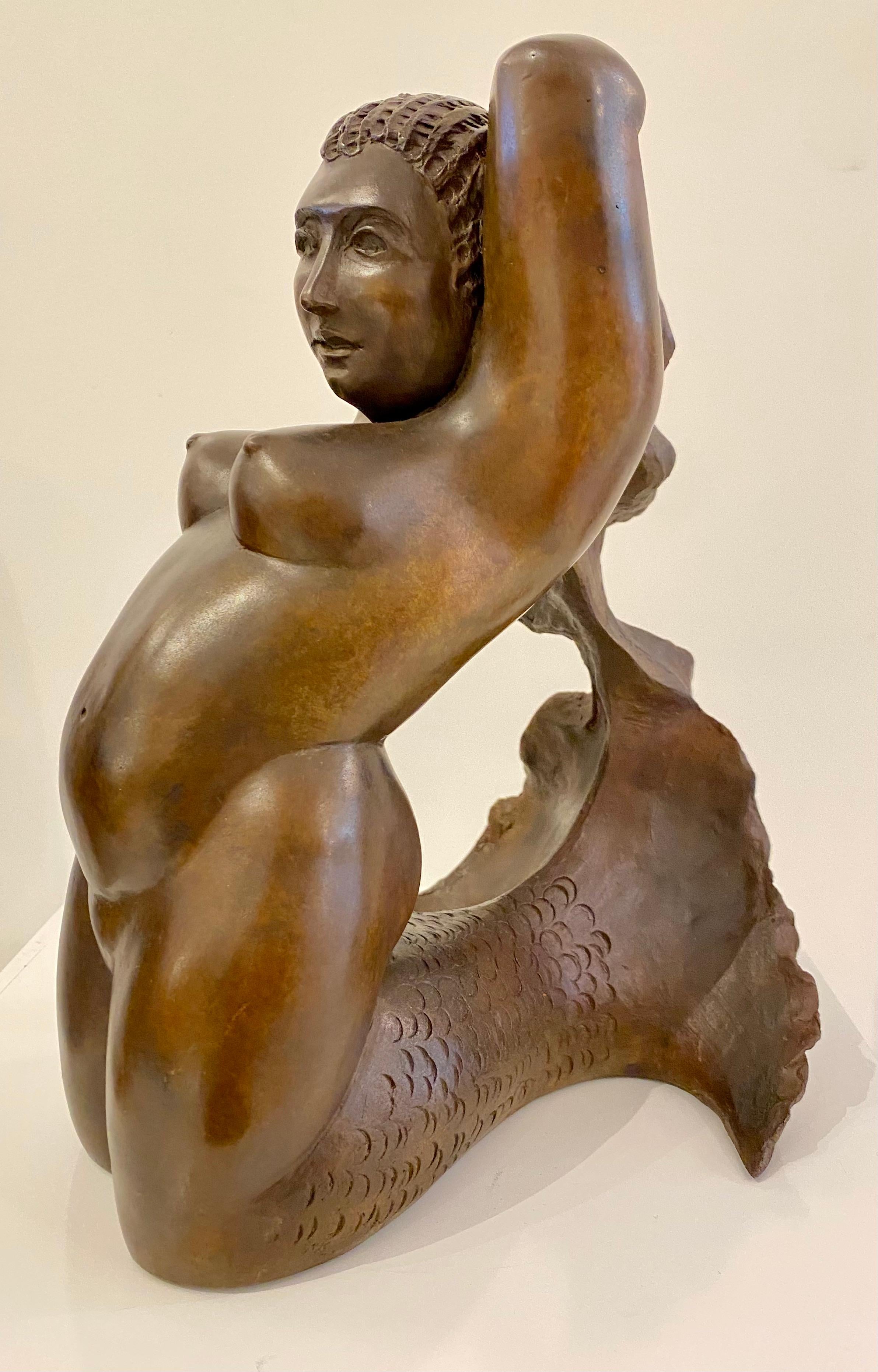 Bronze Mermaid Sculpture by Barbara Beretich For Sale 4