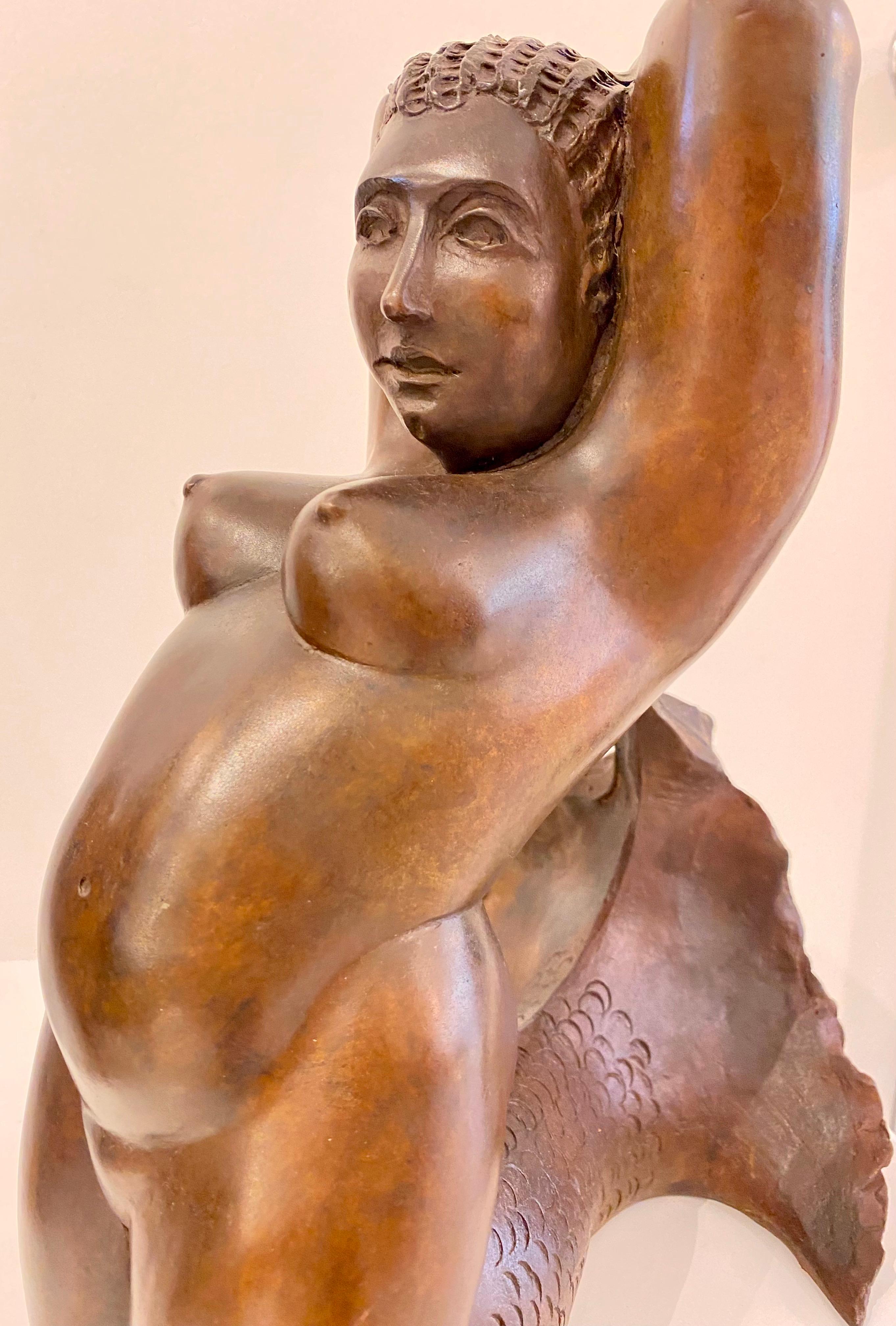 Bronze Mermaid Sculpture by Barbara Beretich For Sale 6