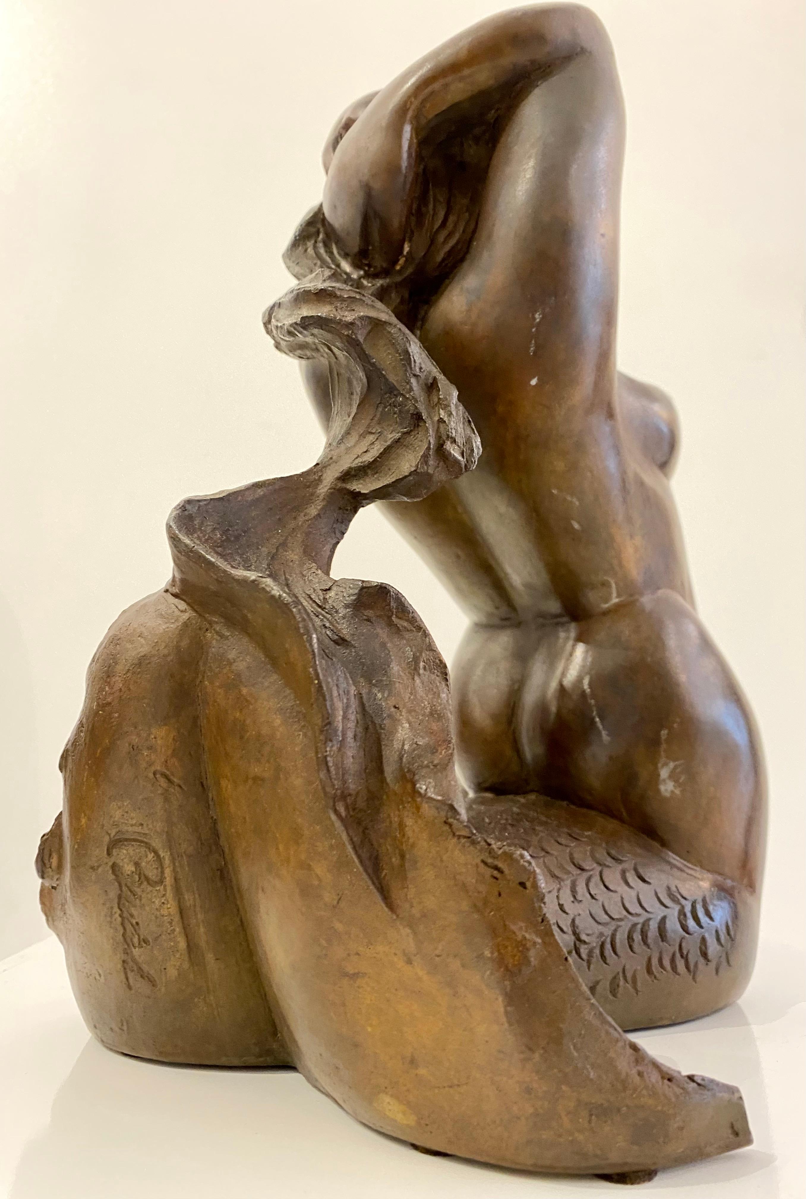Bronze Mermaid Sculpture by Barbara Beretich For Sale 9