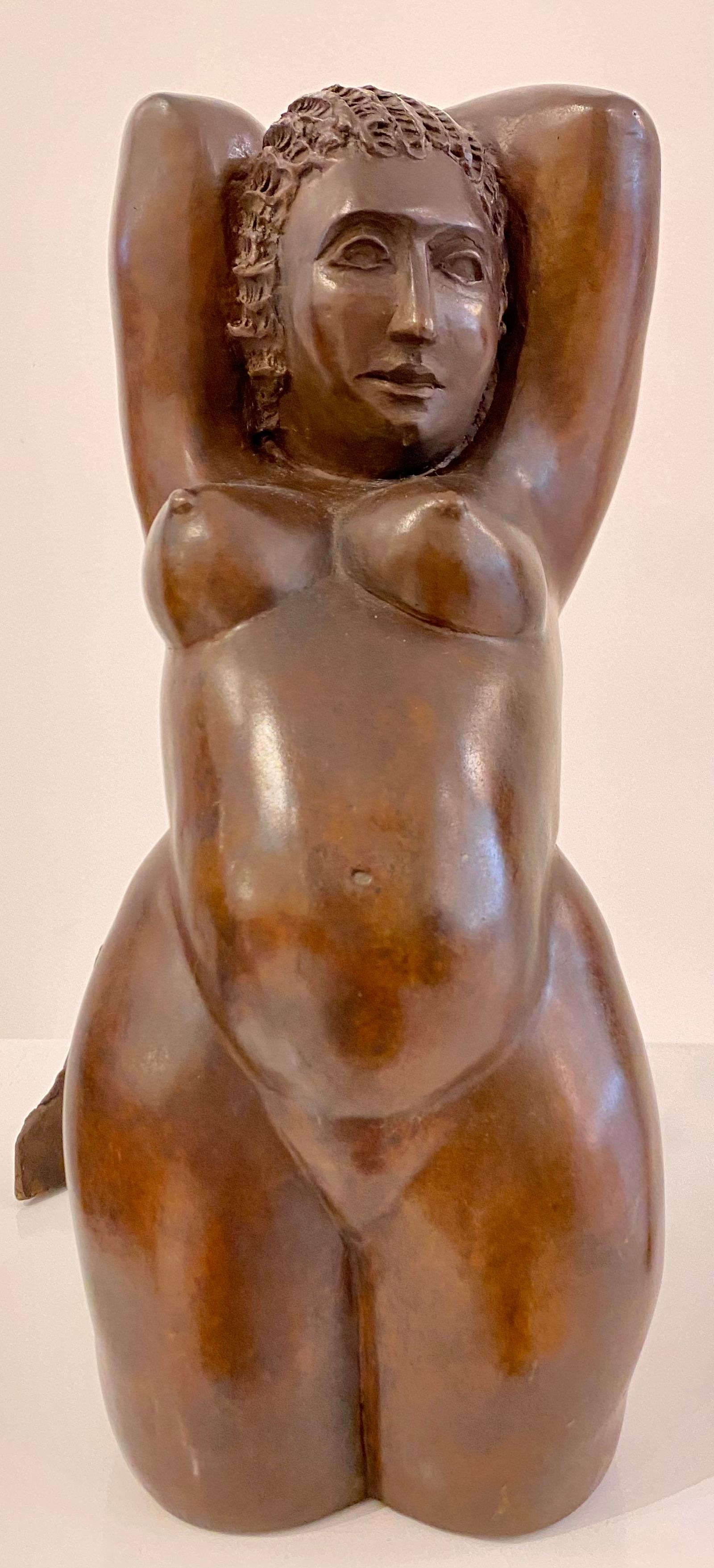 Mid-Century Modern Bronze Mermaid Sculpture by Barbara Beretich For Sale