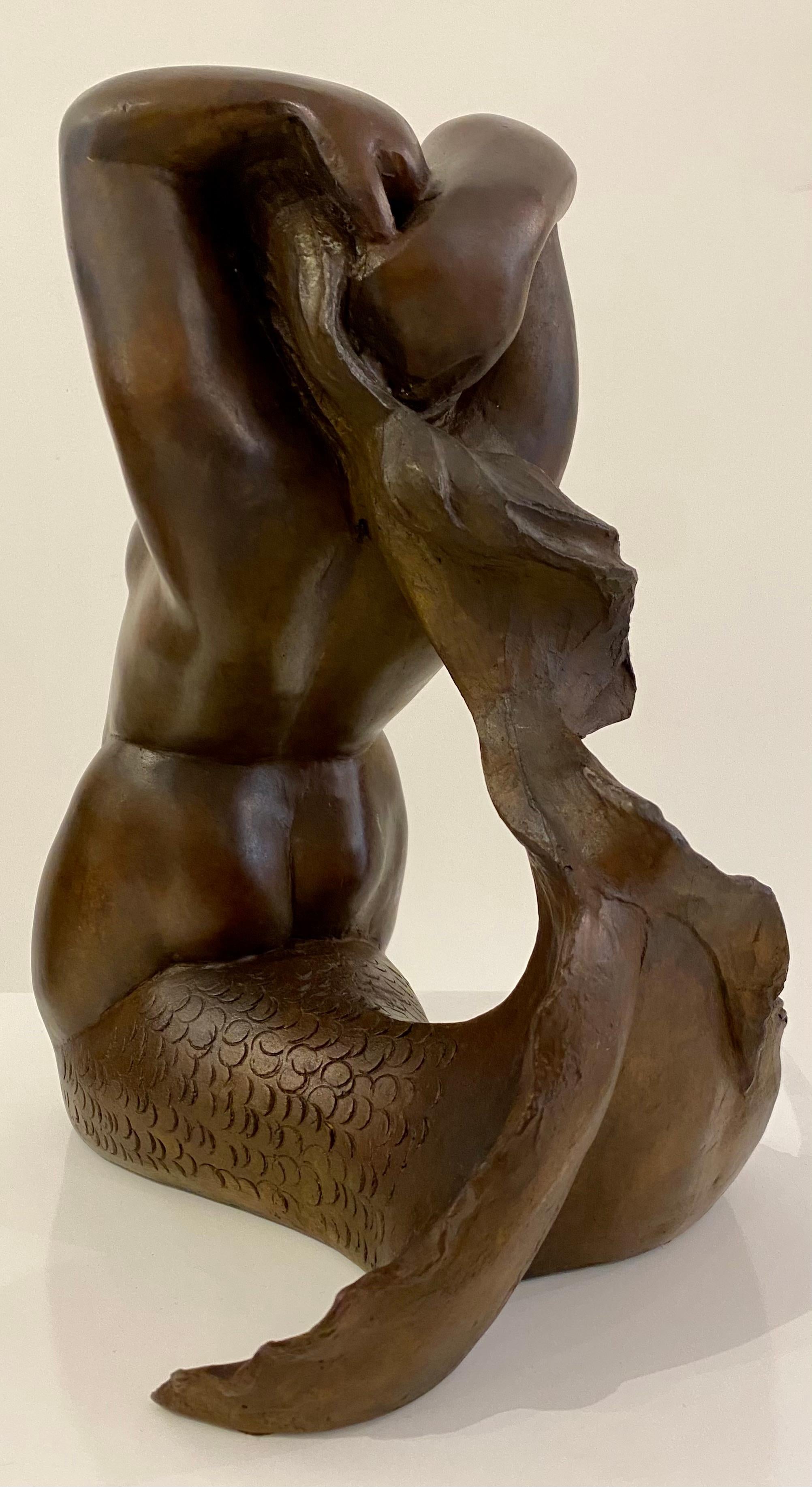 Bronze Mermaid Sculpture by Barbara Beretich For Sale 2