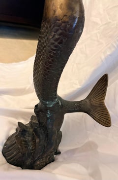 Bronze Mermaid statues matching 19th century RARE