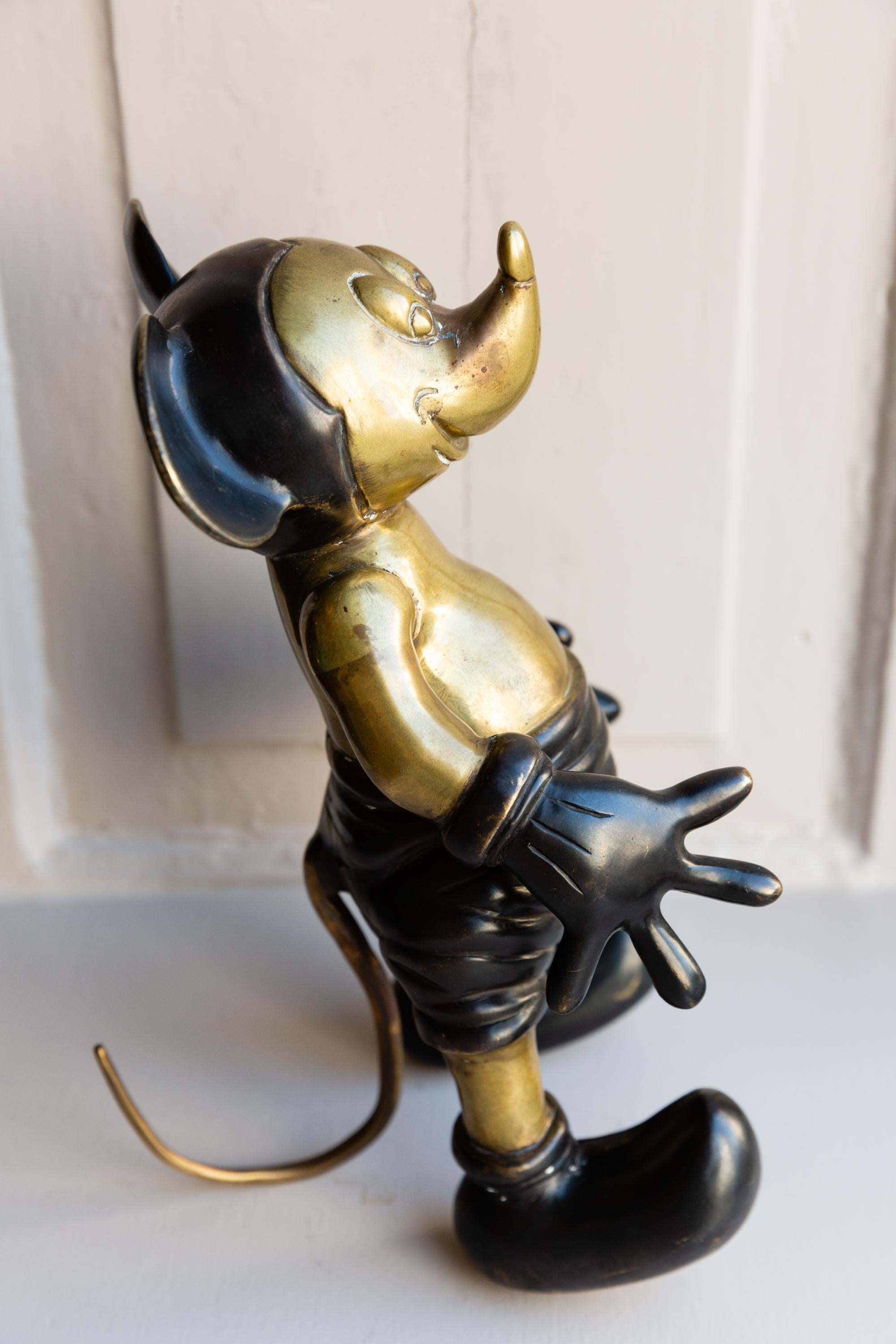bronze mickey mouse statue