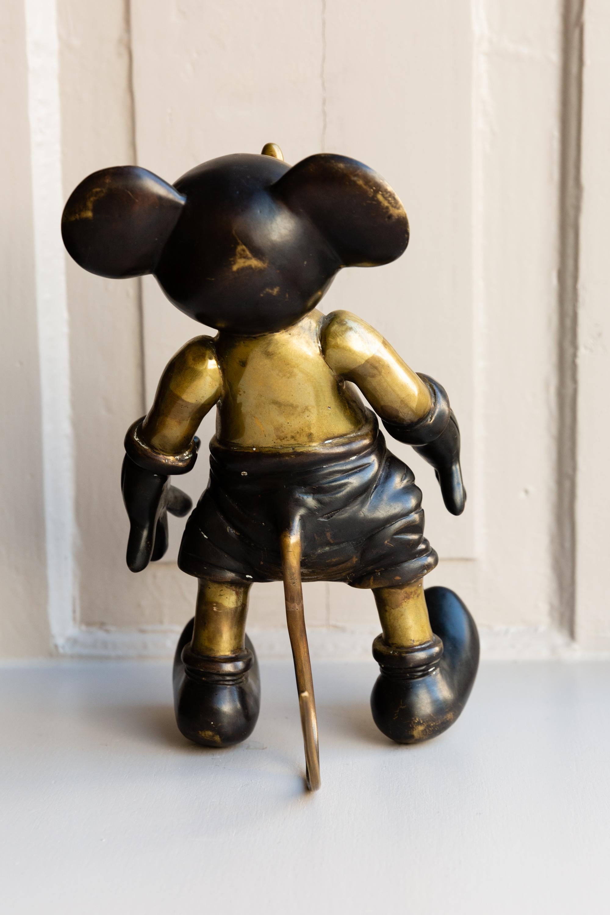 mickey mouse bronze statue