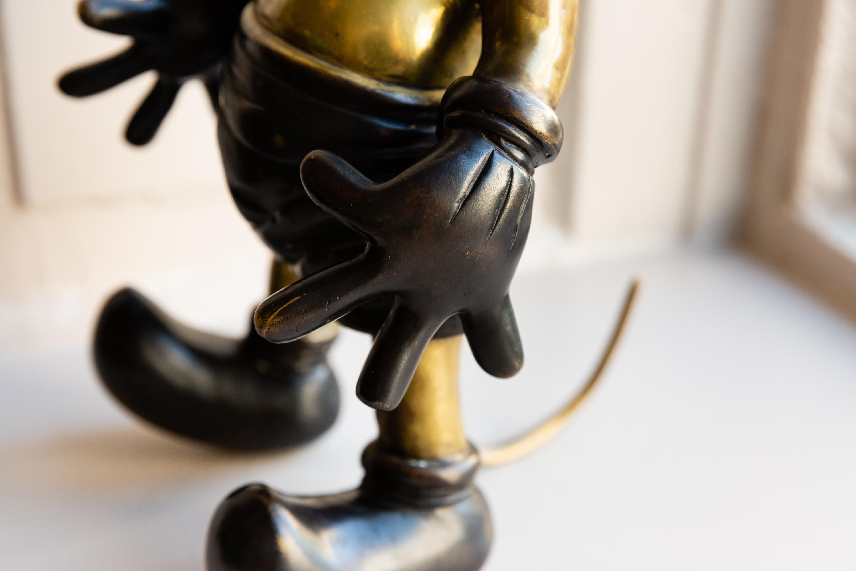 Mid-Century Modern Bronze Mickey Mouse Figure, Attributed to Hagenauer Vienna, Austria, circa 1930 For Sale