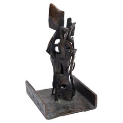 Vintage Bronze Mid-Century Modern Abstract Sculpture by Albers Henselmann