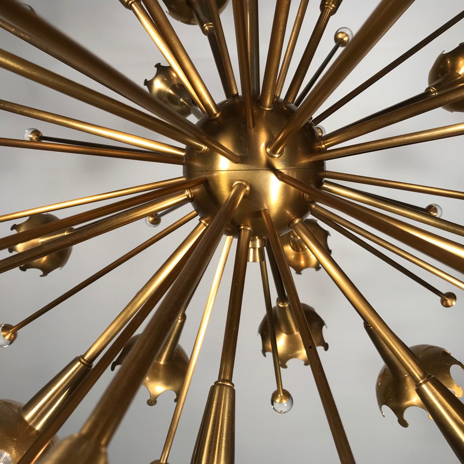 American Bronze Mid-Century Modern Sputnik Chandelier by Jonathan Adler