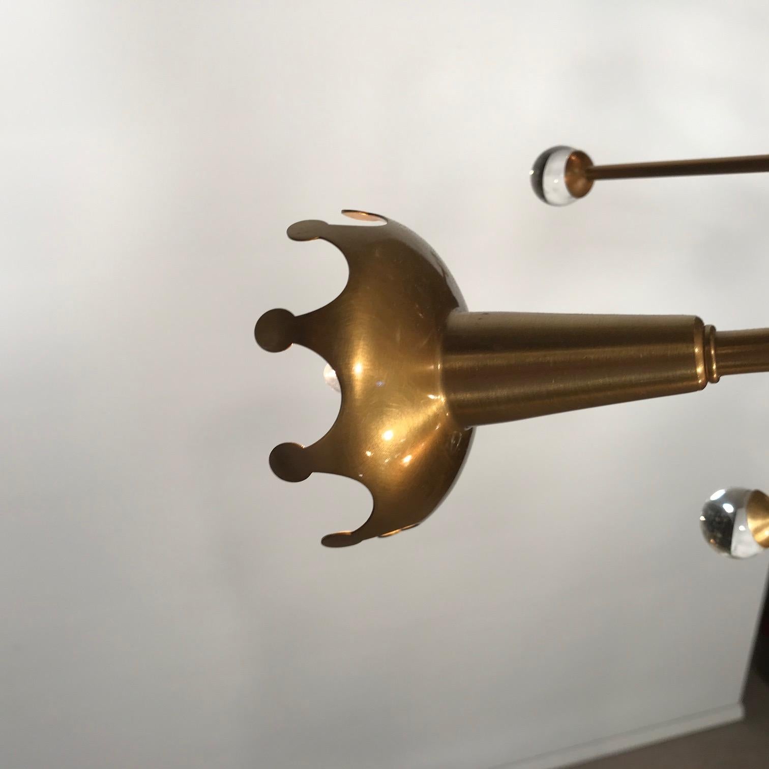 Bronze Mid-Century Modern Sputnik Chandelier by Jonathan Adler In Good Condition In Montreal, QC