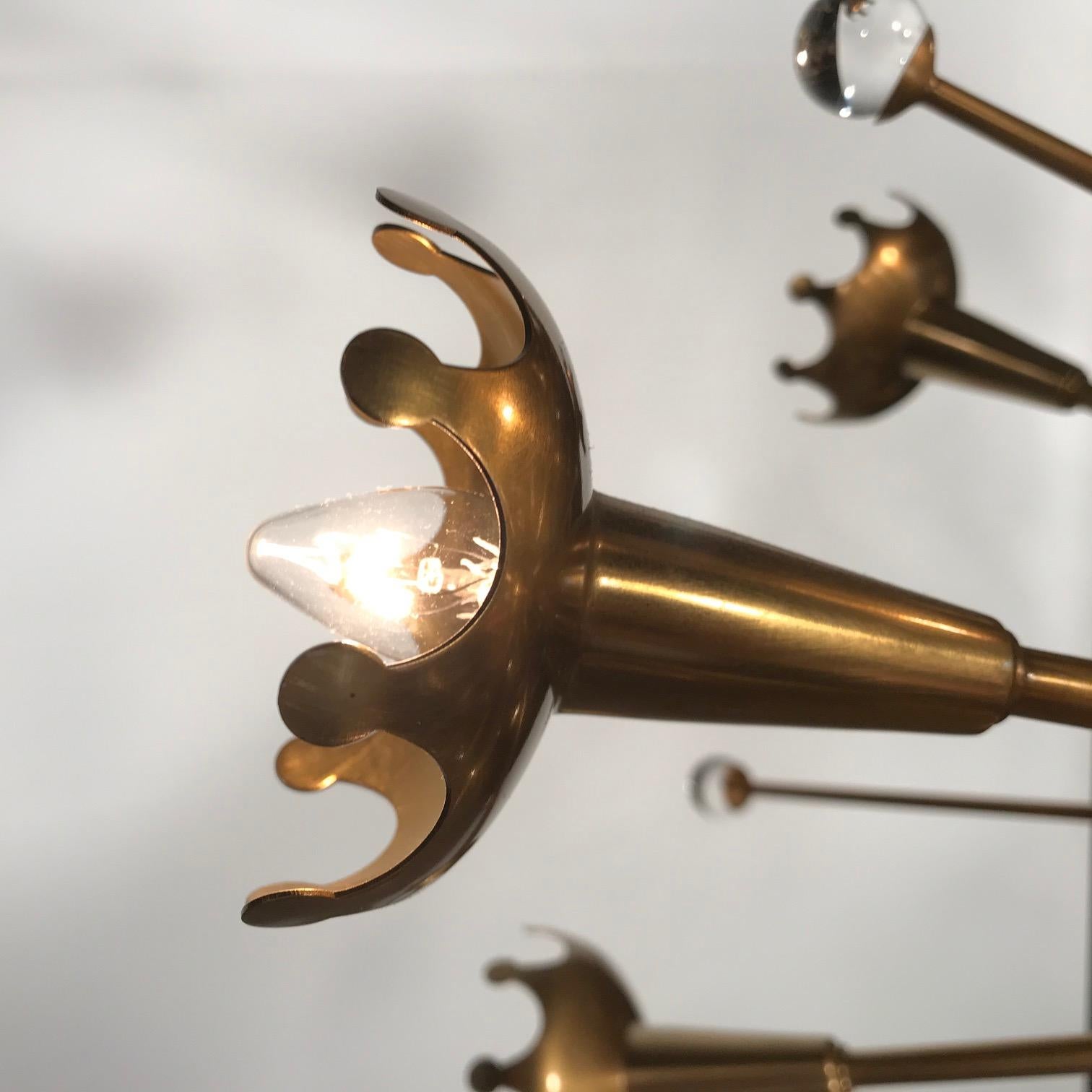 Contemporary Bronze Mid-Century Modern Sputnik Chandelier by Jonathan Adler