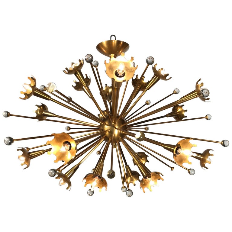 Bronze Mid-Century Modern Sputnik Chandelier by Jonathan Adler at 1stDibs