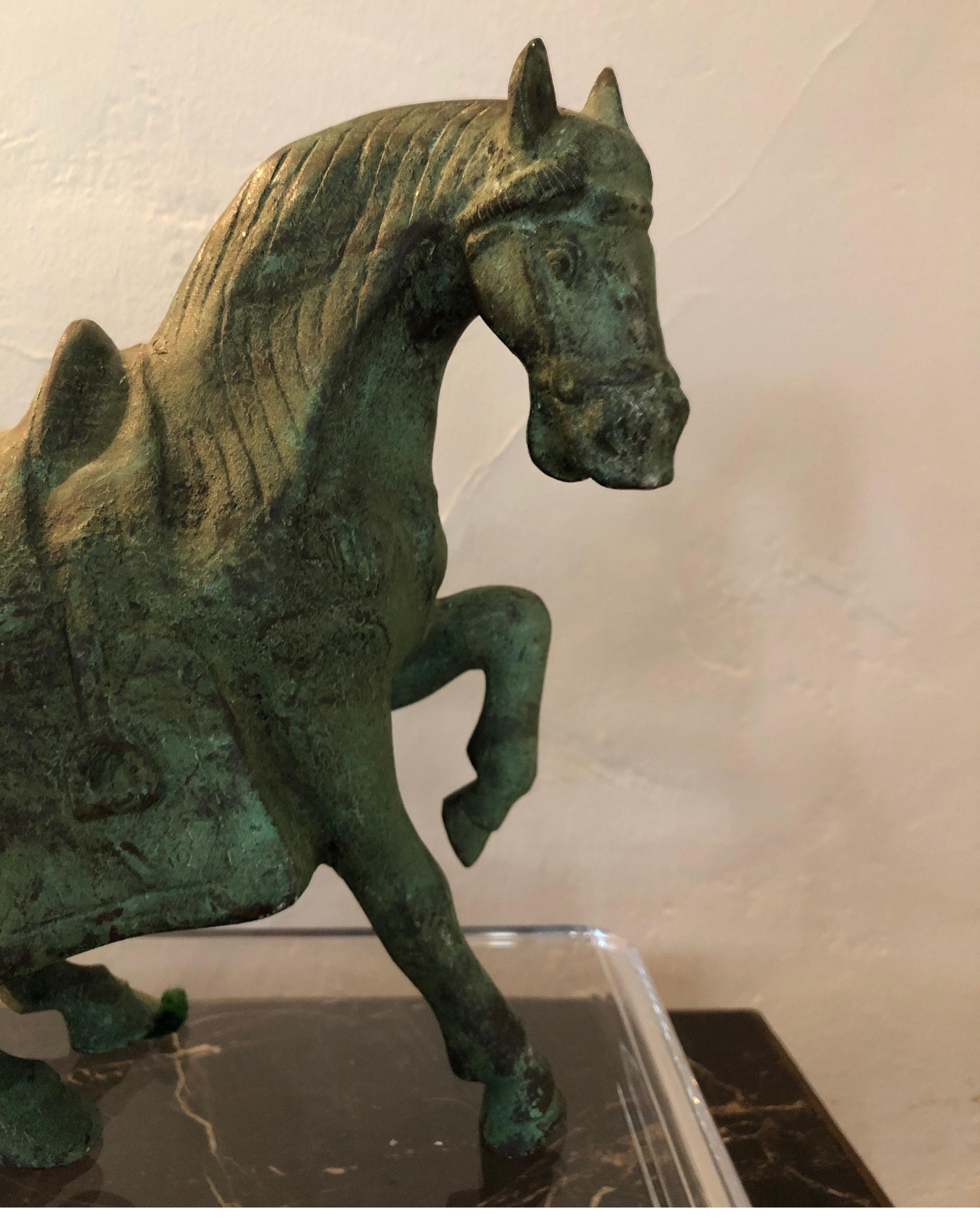 Bronze Ming Dynasty Style Standing Horse Statue 2