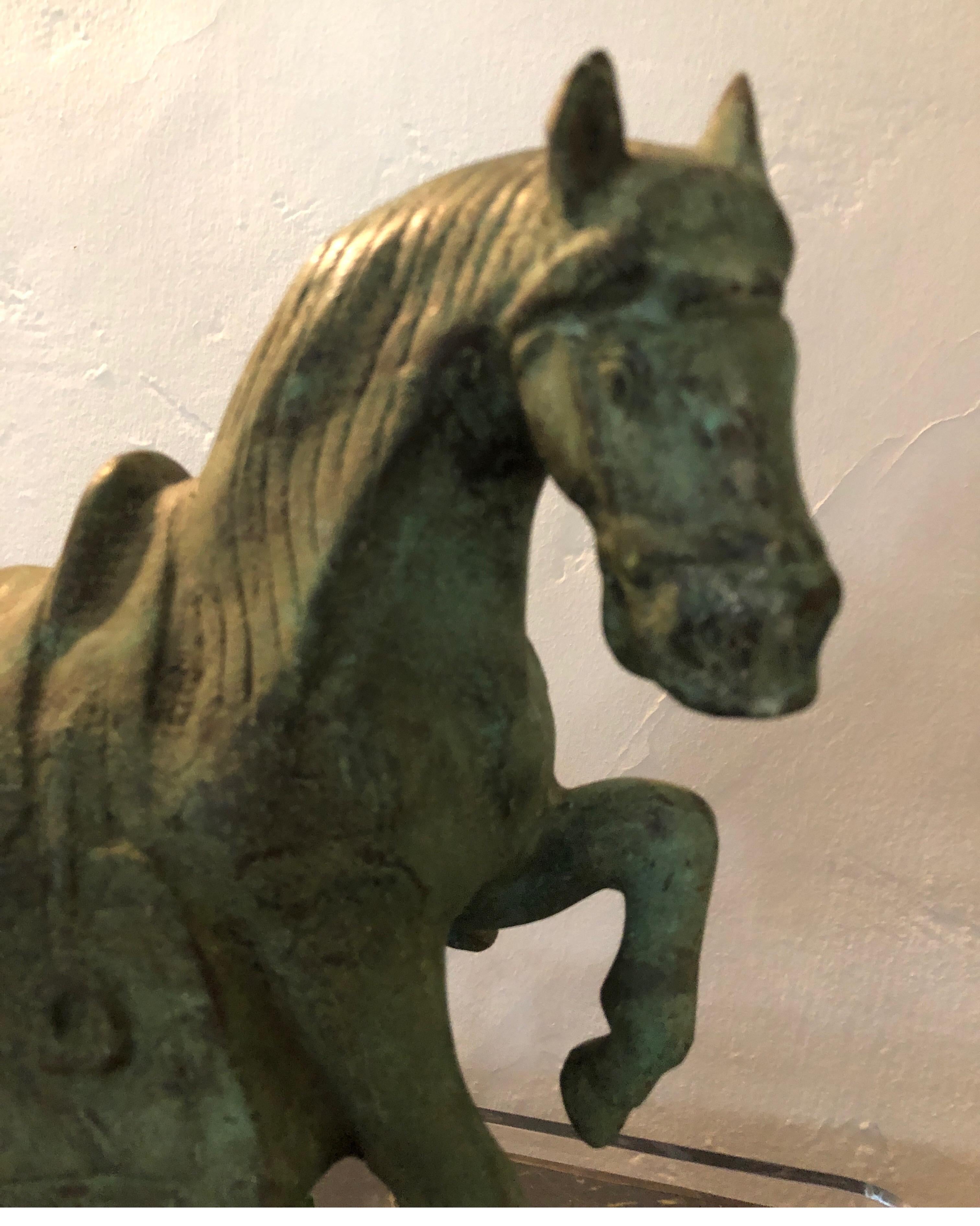 Bronze Ming Dynasty Style Standing Horse Statue 5