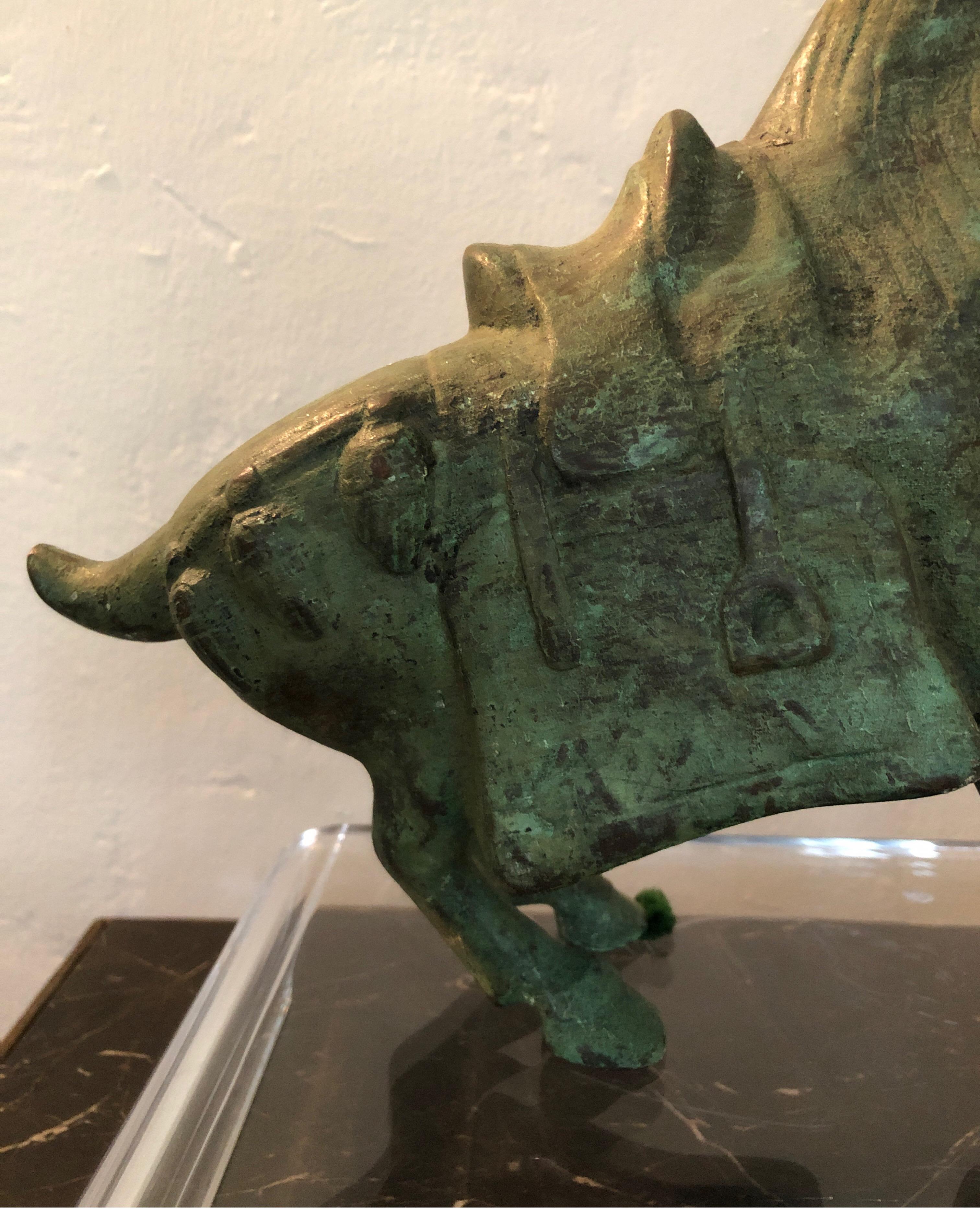 Bronze Ming Dynasty Style Standing Horse Statue 1
