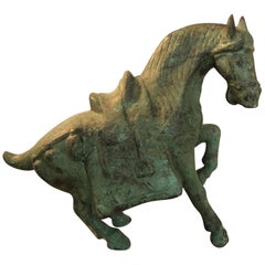 Bronze Ming Dynasty Style Standing Horse Statue