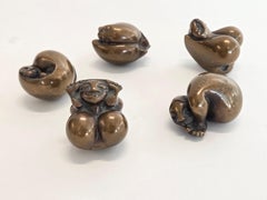Esculturas en miniatura de bronce 5 piezas de Birgitta Ara