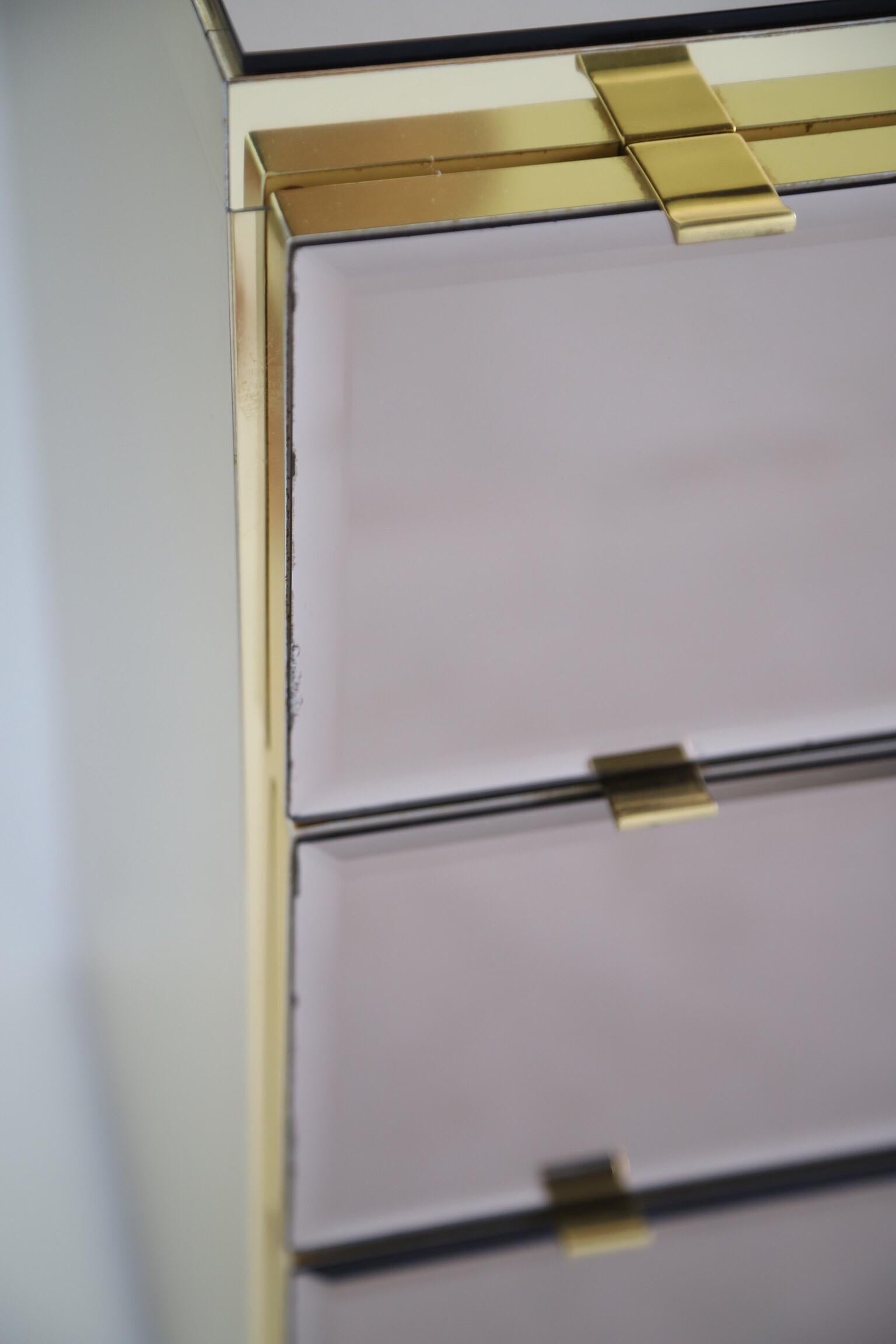 Bronze Mirror and Brass Double Dresser by Ello 5