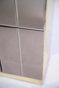 Bronze Mirror and Brass Wardrobe Cabinet by Ello