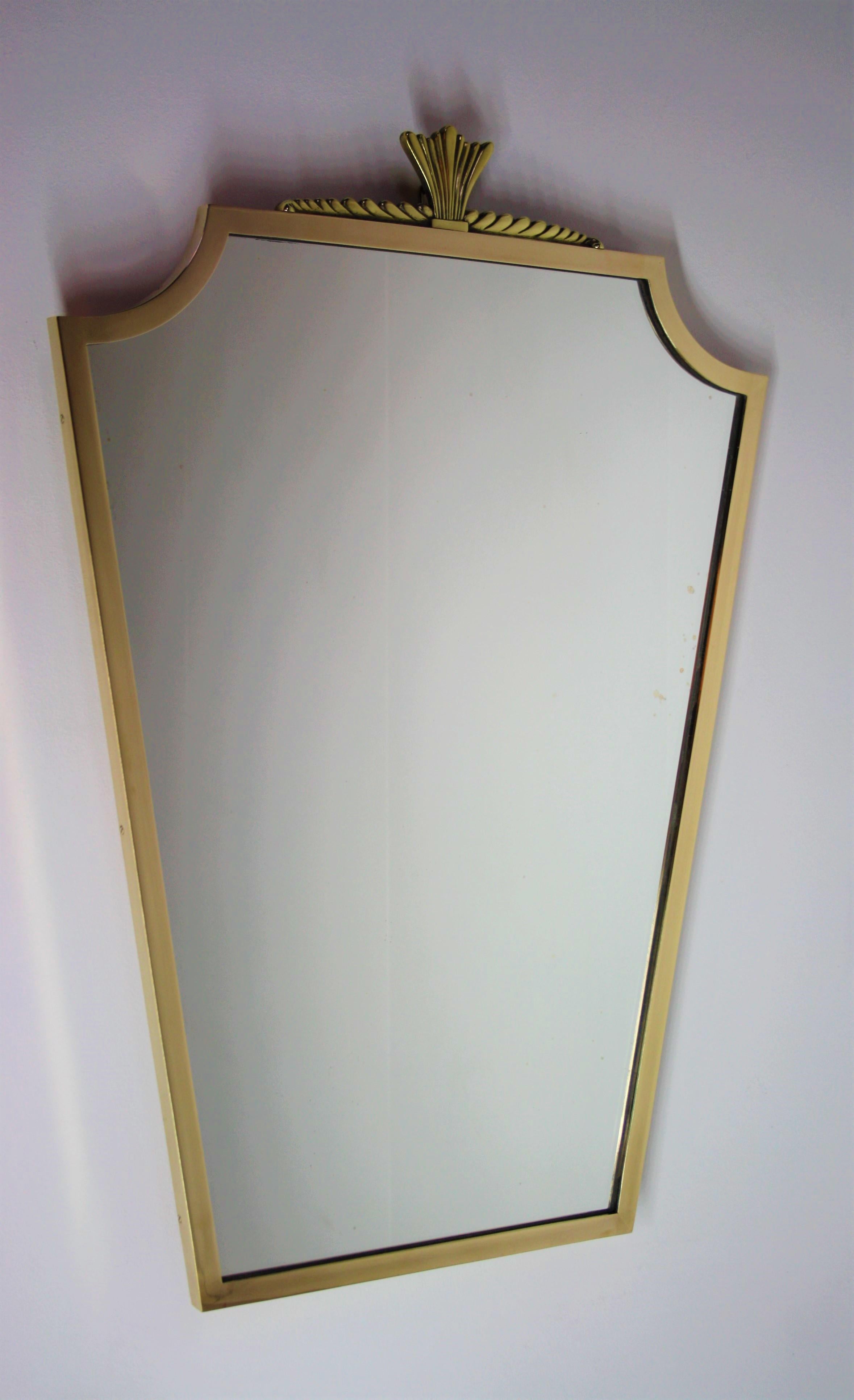 Bronze Mirror André Arbus Style, 1940s In Good Condition For Sale In Belgium, BE