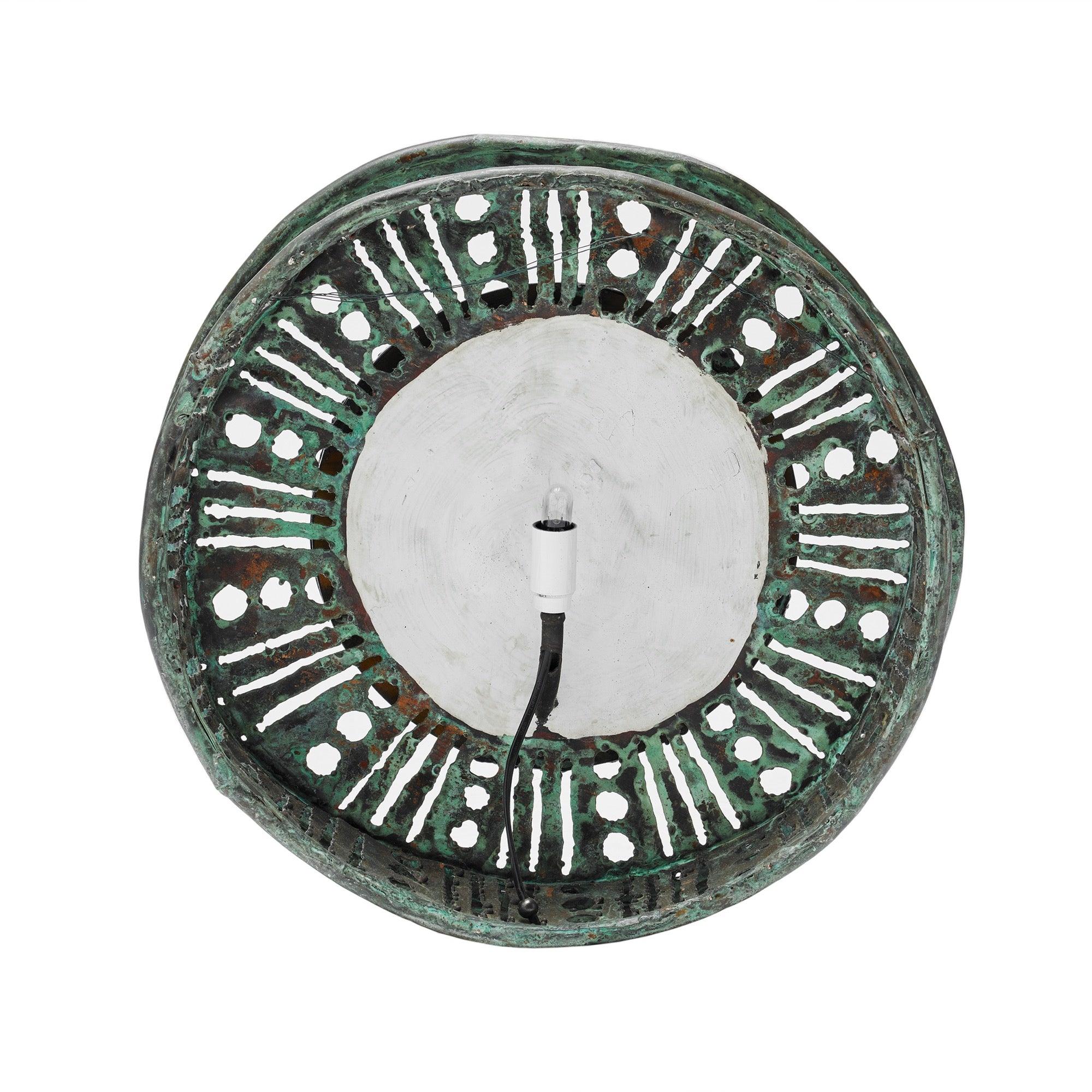 Bronze Mirror Light by Marcello Fantoni, 1960s In Excellent Condition For Sale In Sagaponack, NY
