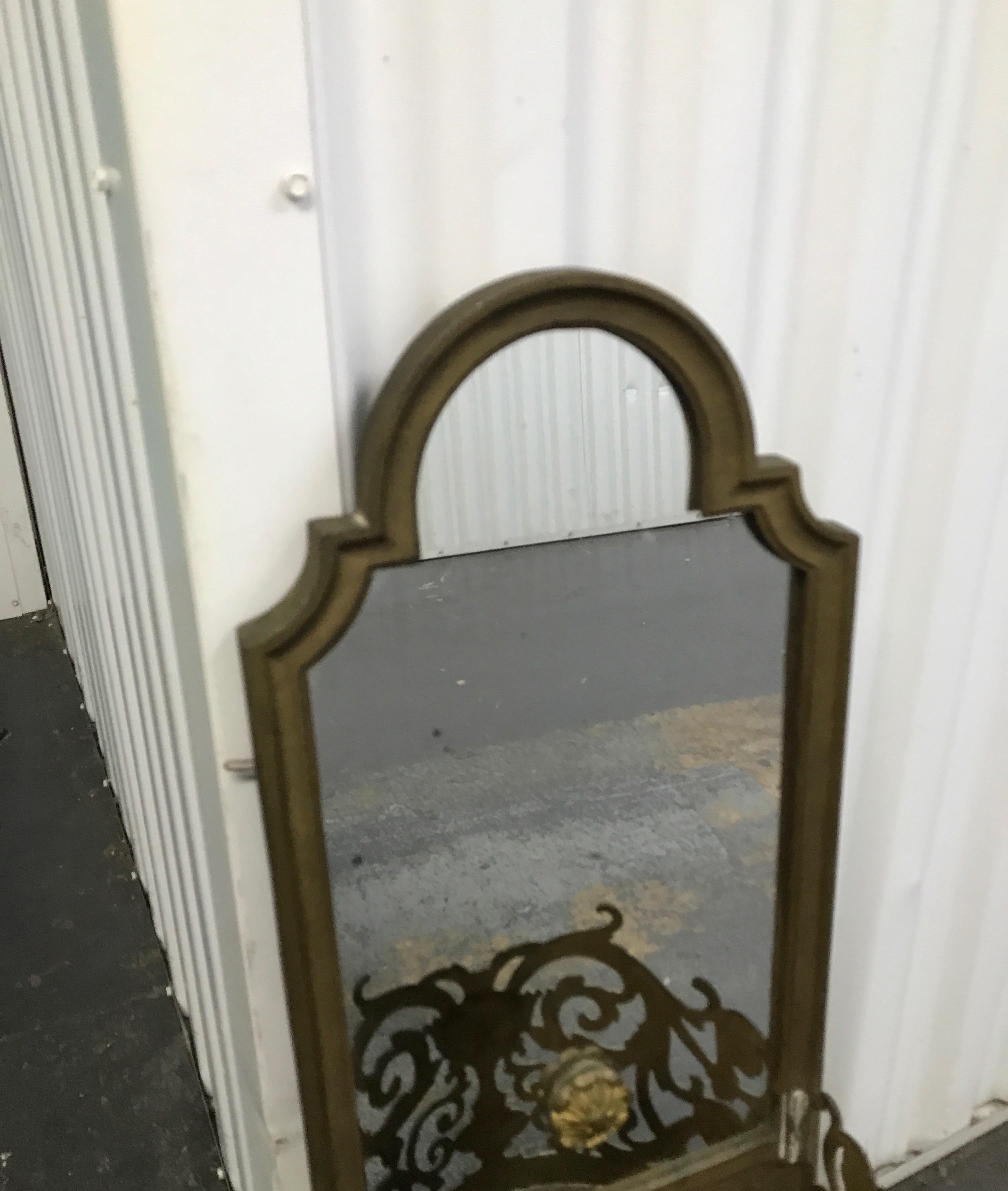 20th Century Bronze Mirrored Back Wall Pocket For Sale