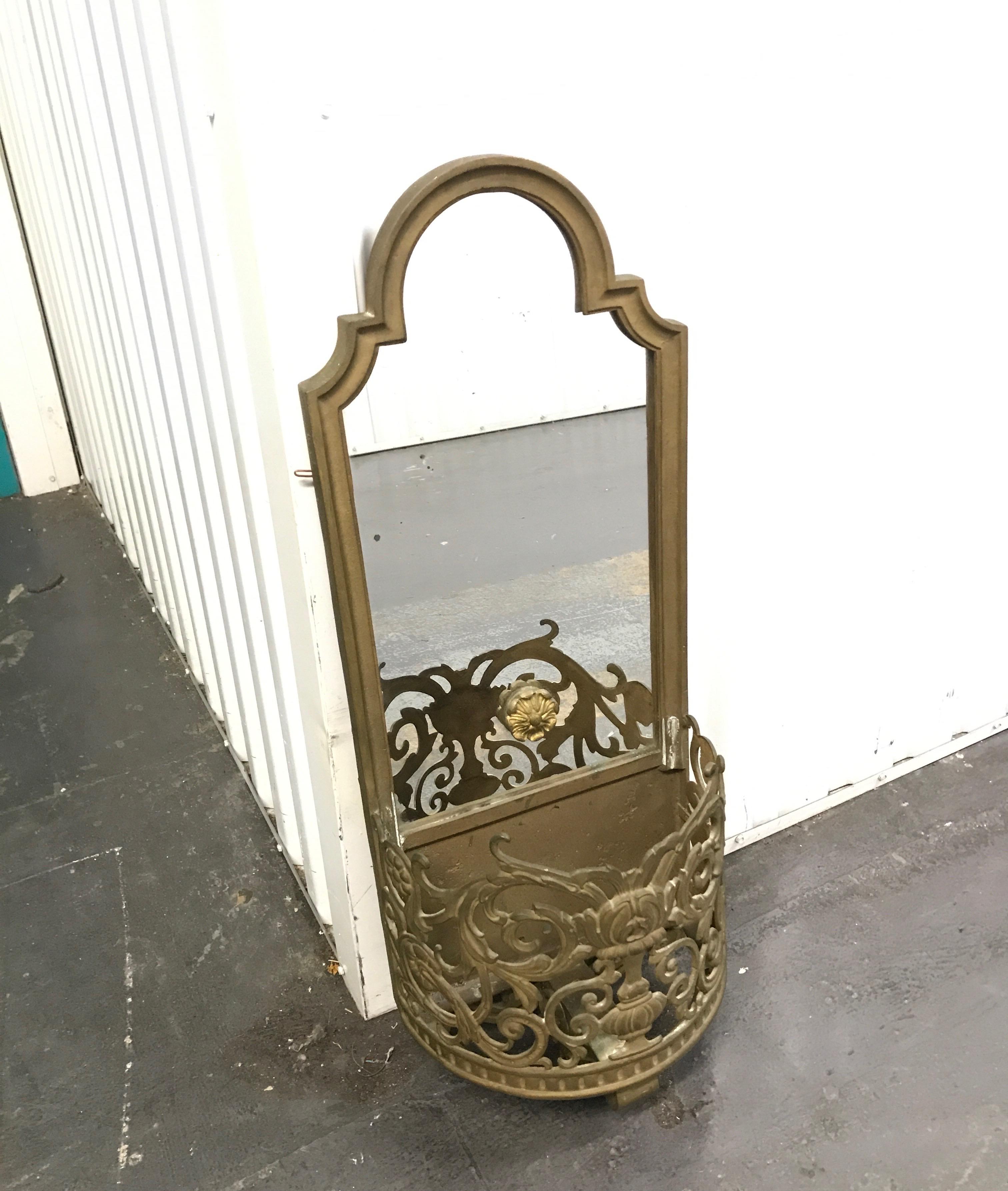 Bronze Mirrored Back Wall Pocket For Sale 2