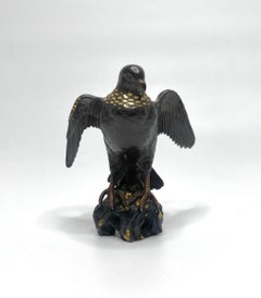 Bronze- und gemischtes Metall pigeon-Okimono, ca. 1890, Meiji-Periode.