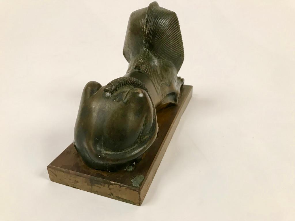 Egyptian Revival Bronze Model of a Sphinx, French, 19th Century