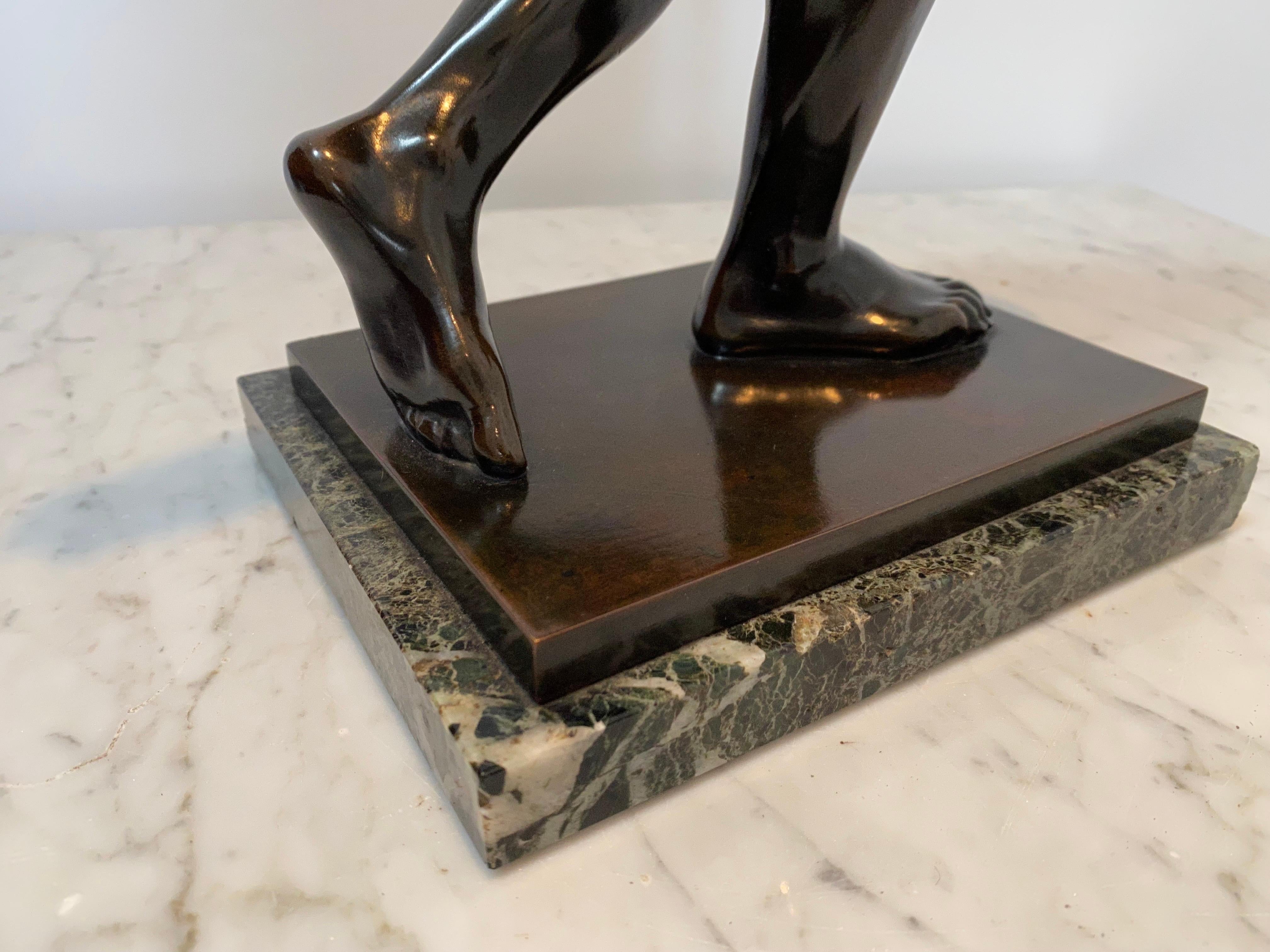 20th Century Bronze Model of the Discobolos of Myron For Sale