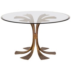 Bronze Modernist Dining Table by Frigerio