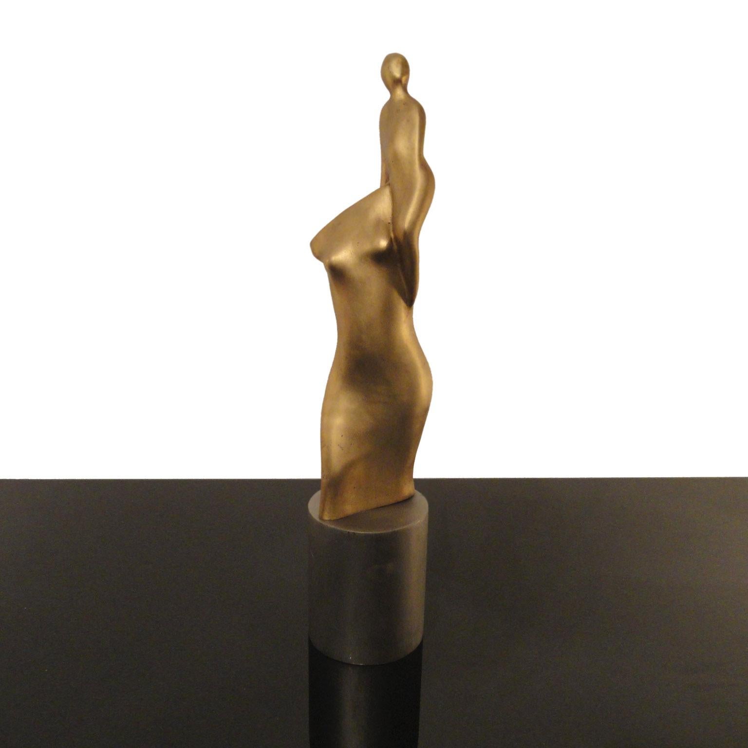 European Bronze Modernist Figural Composition Motherhood For Sale