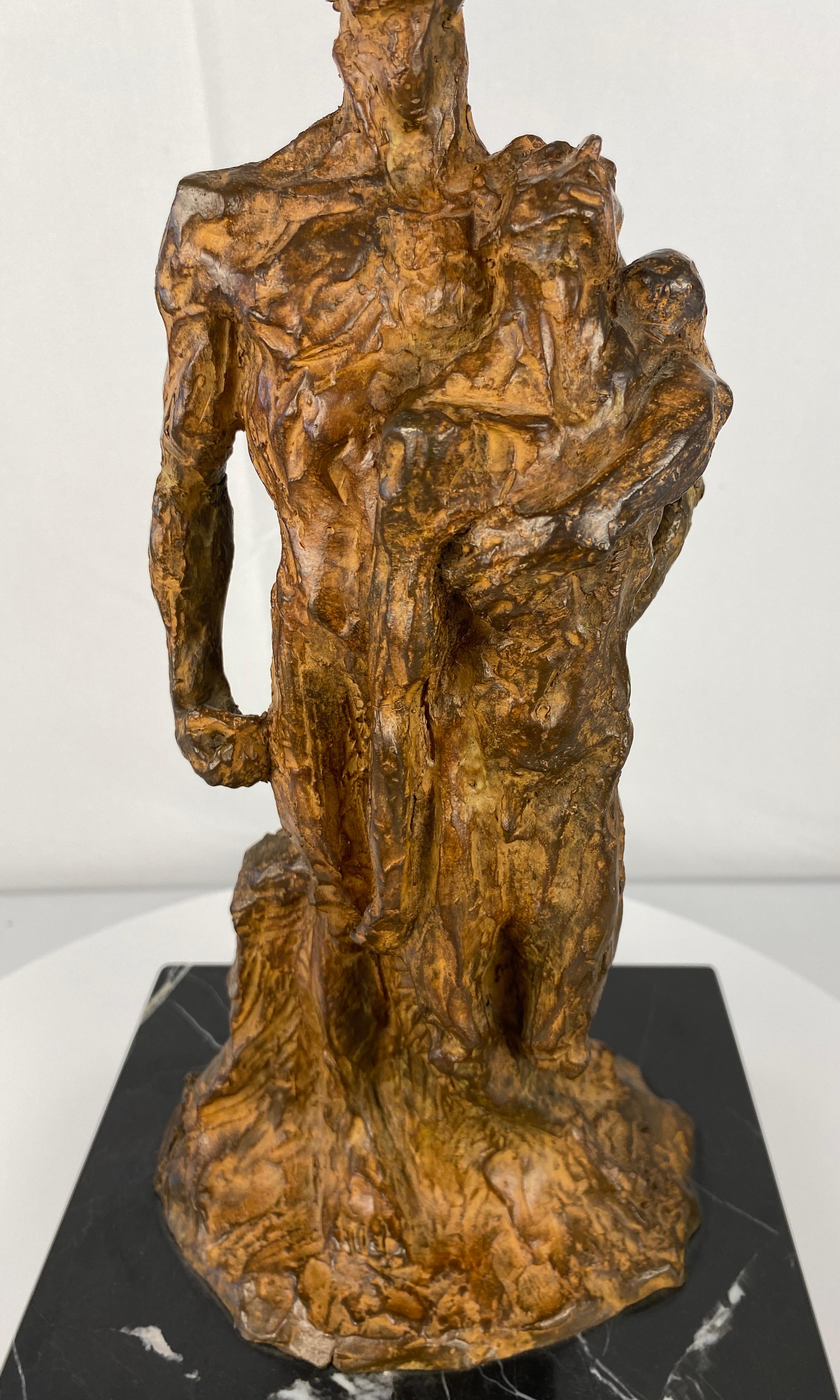 Bronze Modernist Figurative Sculpture by Mercè Riba For Sale 4