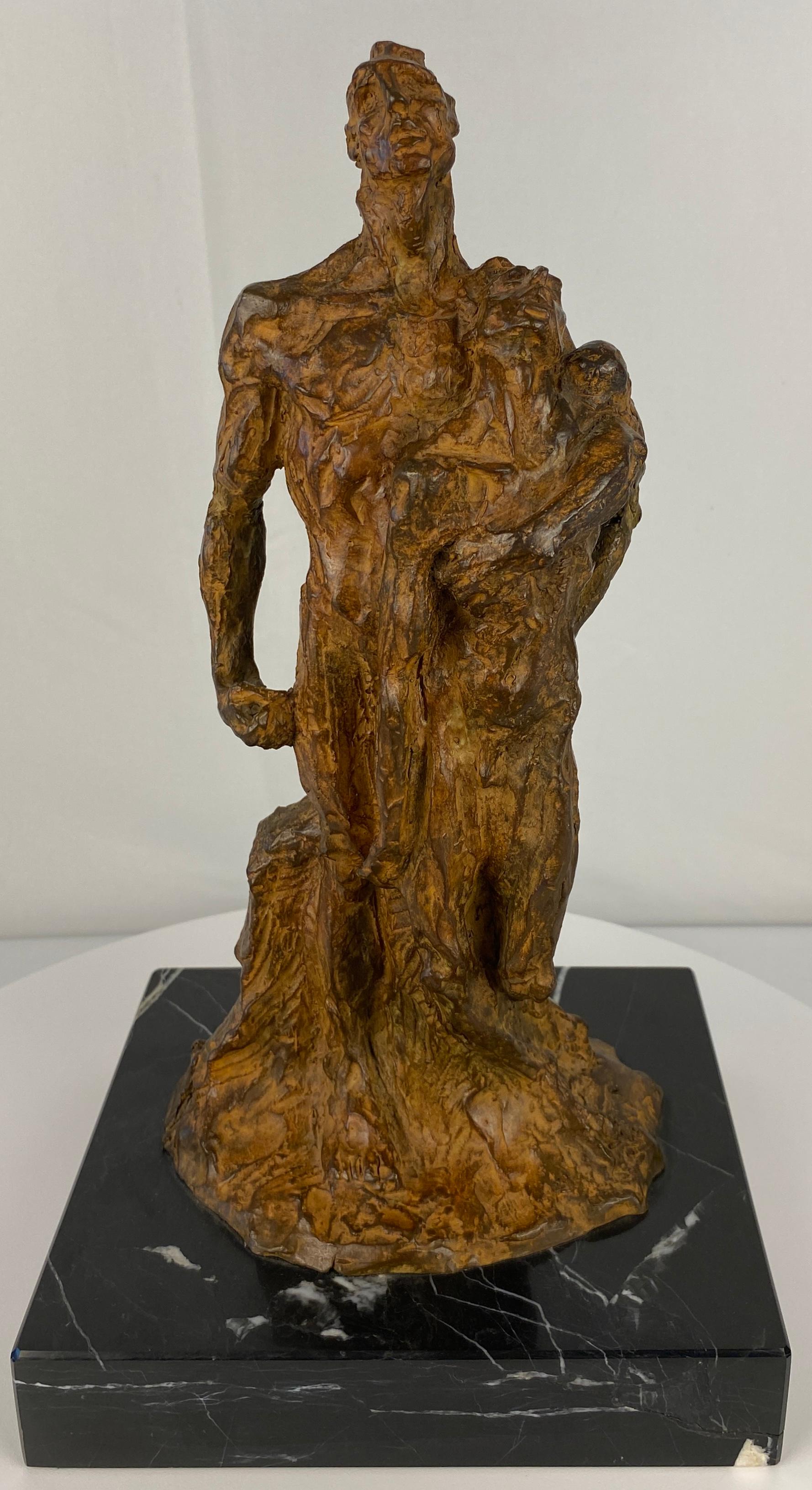 Bronze Modernist Figurative Sculpture by Mercè Riba For Sale 6