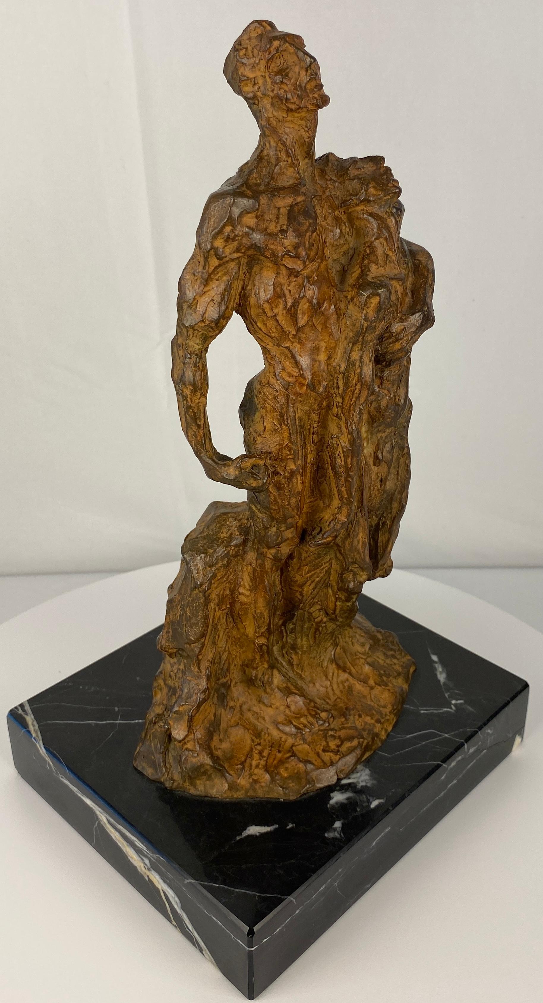Bronze Modernist Figurative Sculpture by Mercè Riba For Sale 7
