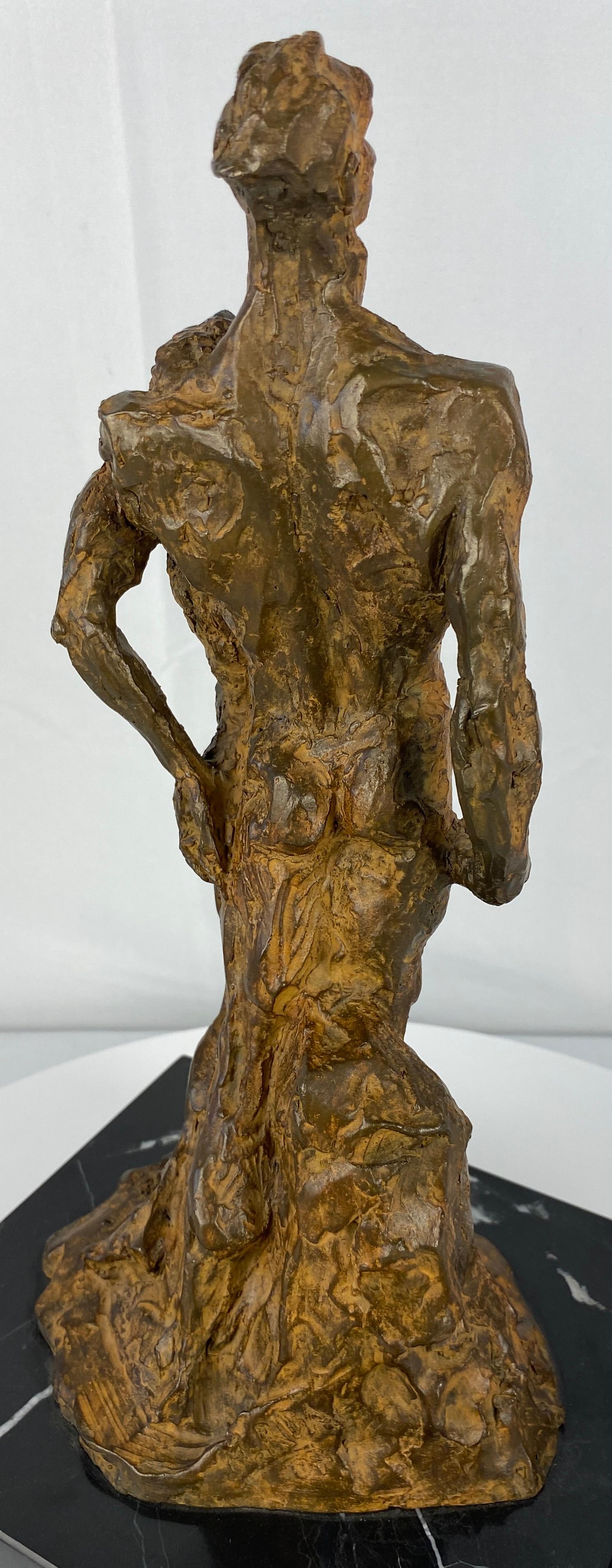 Bronze Modernist Figurative Sculpture by Mercè Riba In Good Condition For Sale In Miami, FL