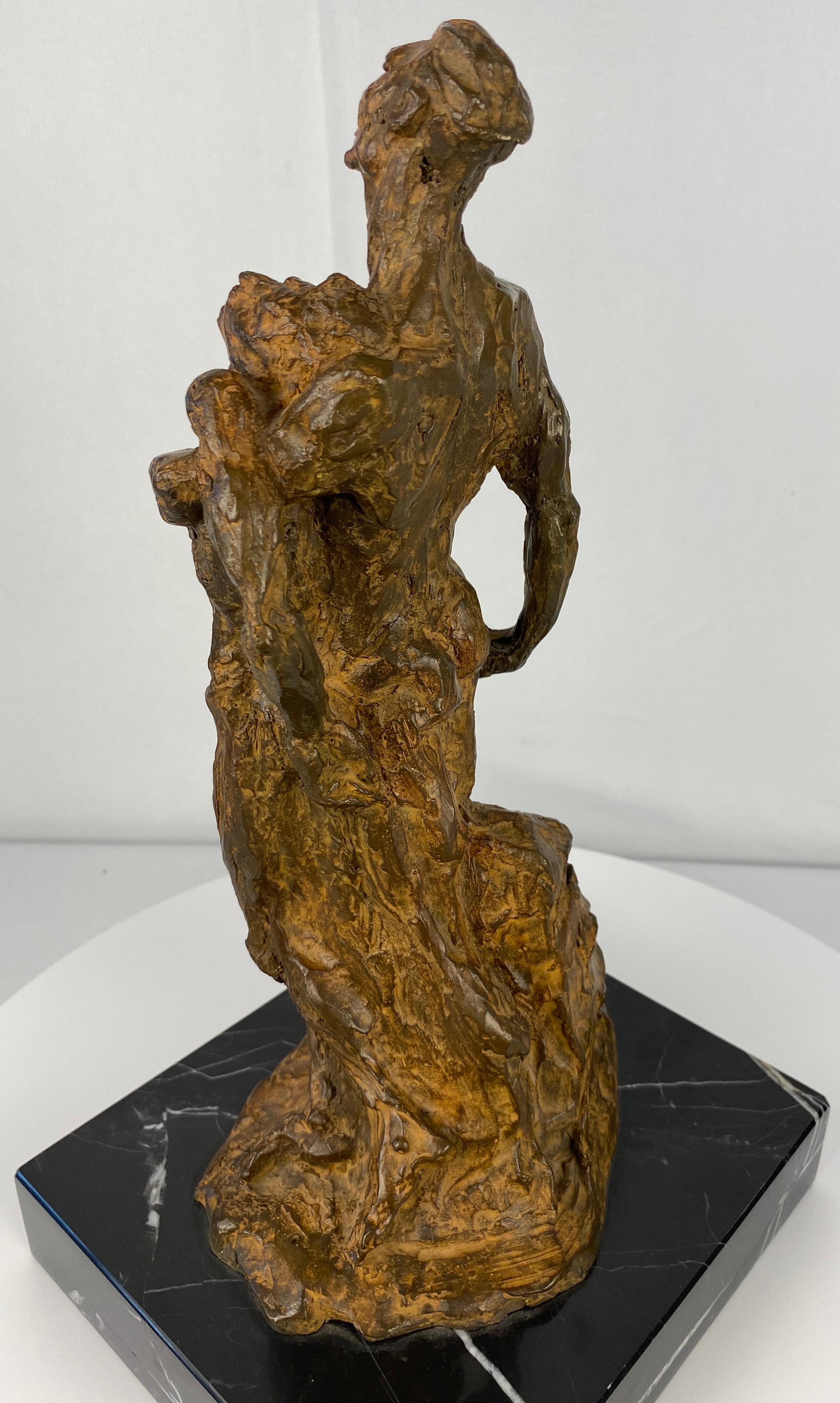 Bronze Modernist Figurative Sculpture by Mercè Riba For Sale 1