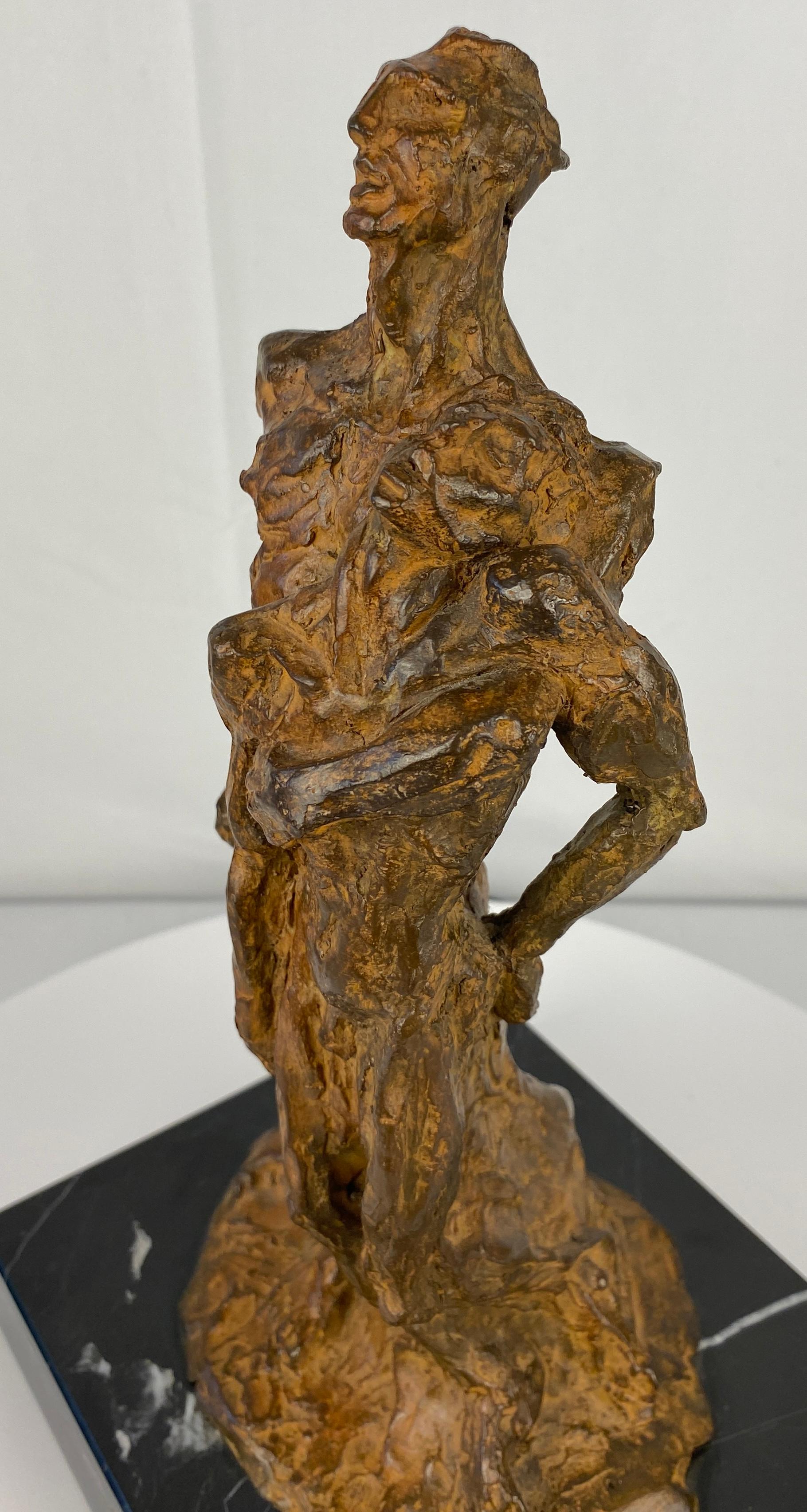 Bronze Modernist Figurative Sculpture by Mercè Riba For Sale 2