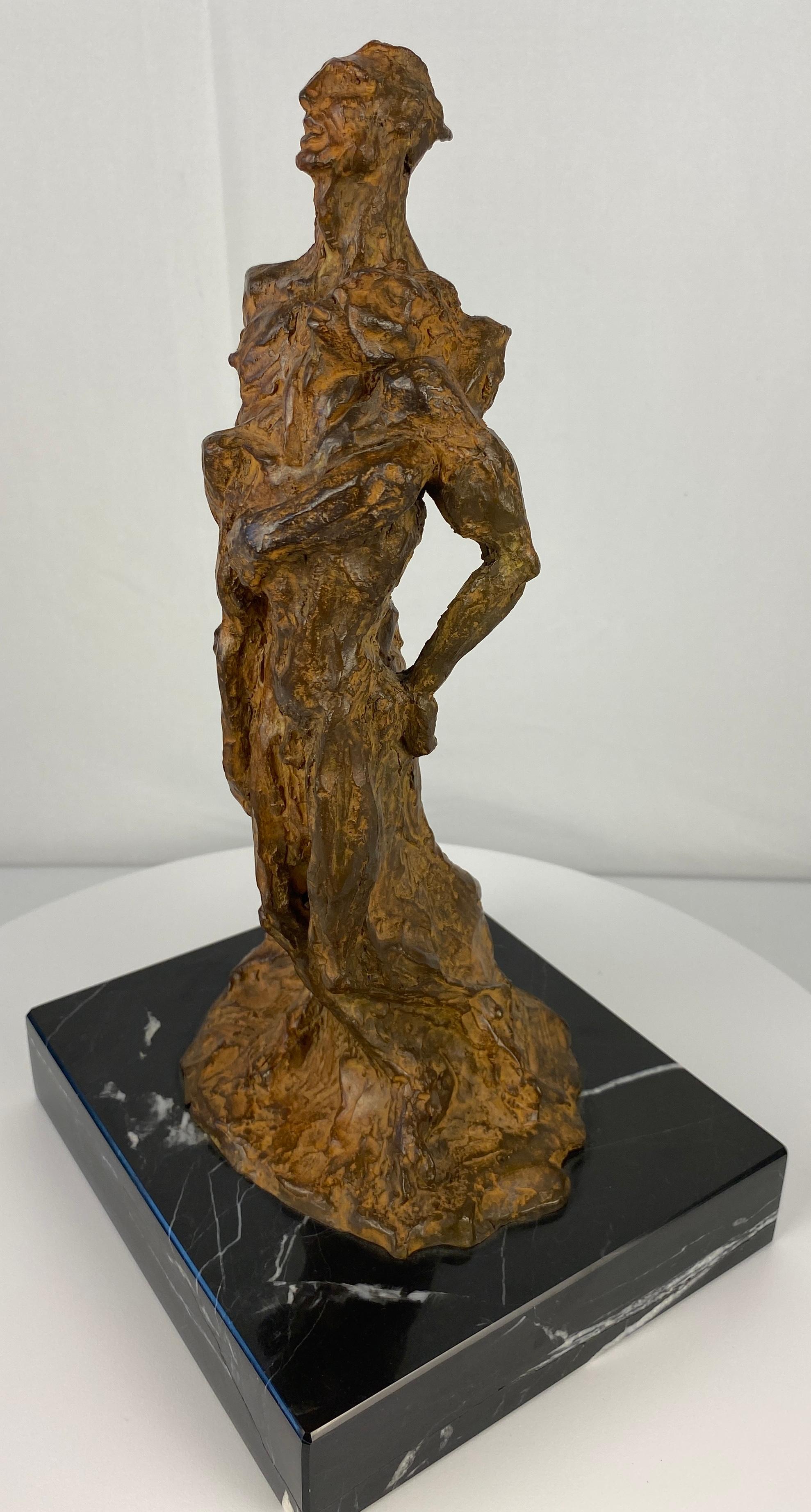 Bronze Modernist Figurative Sculpture by Mercè Riba For Sale 3