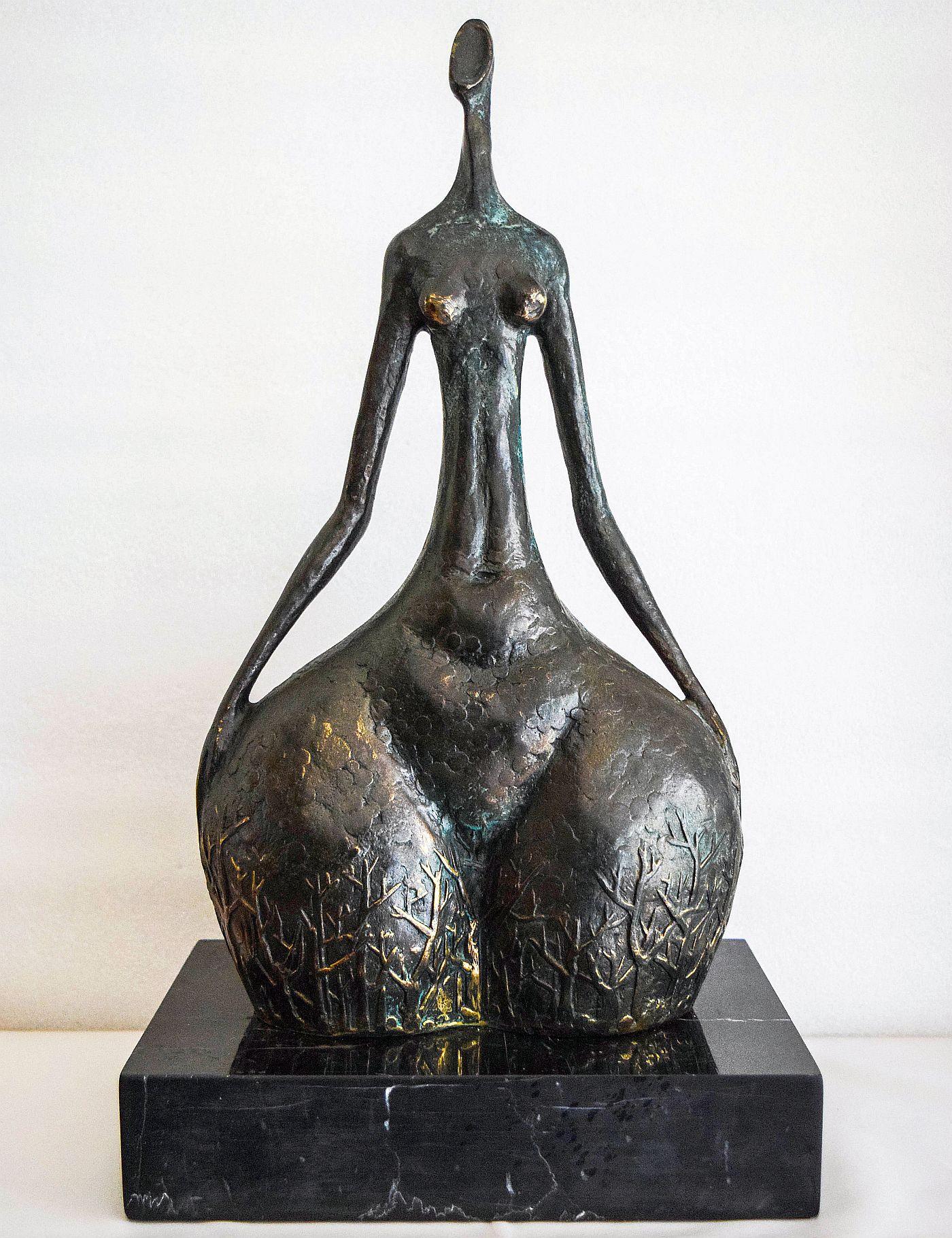 Bronze Modernist Figure by Miguel Fernando Lopez Milo For Sale 1