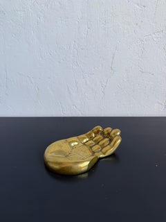 Escultura de mano modernista de bronce, Brasil Años 90