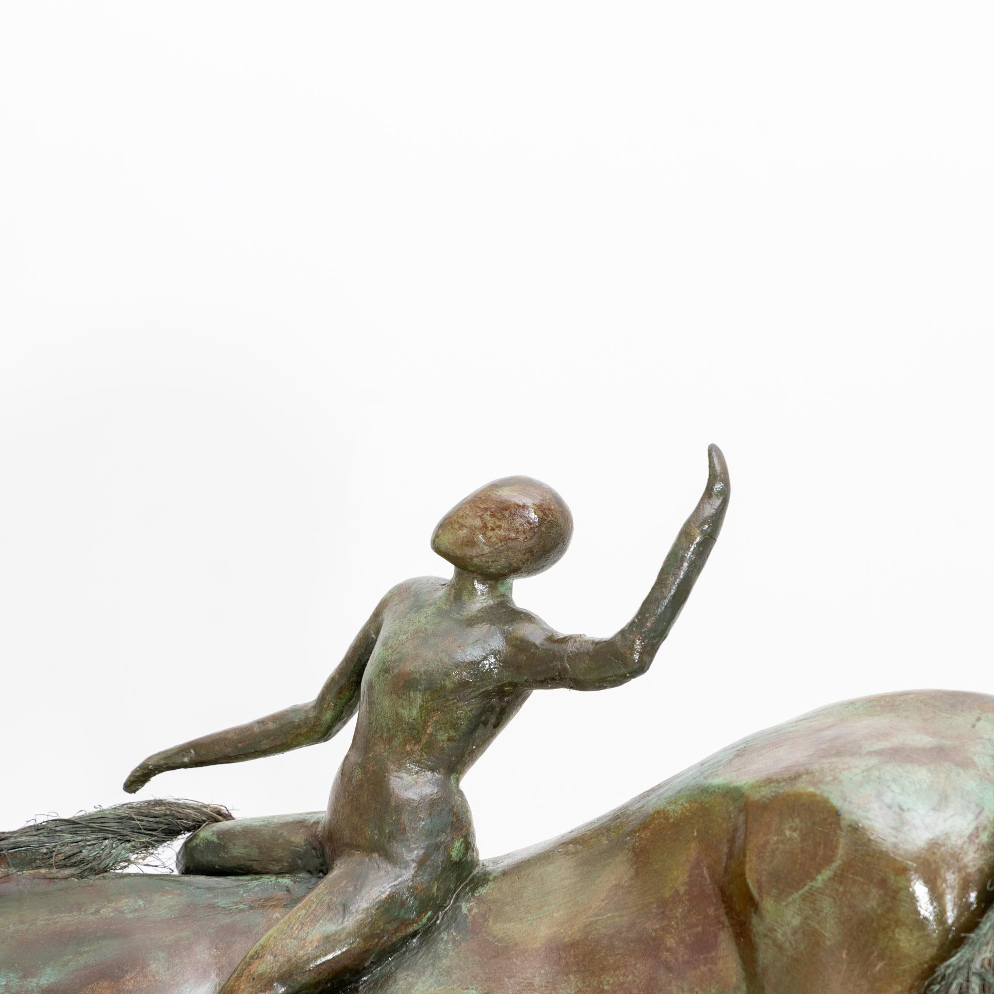 Modernistische Gips-Skulptur aus Bronze, wahrscheinlich Frankreich, Mitte des 20. Jahrhunderts im Angebot 4