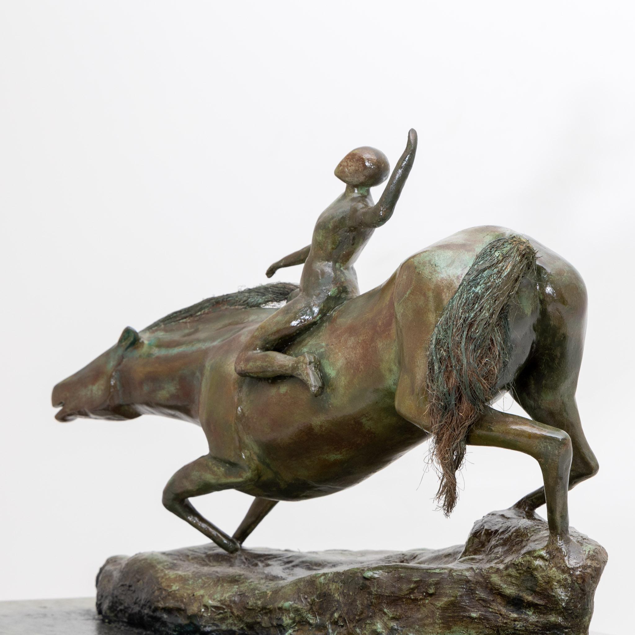 French Bronze Modernist Plaster Sculpture, Probably France, Mid-20th Century For Sale