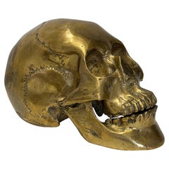 Bronze Modernist Skull Sculpture, 1980s