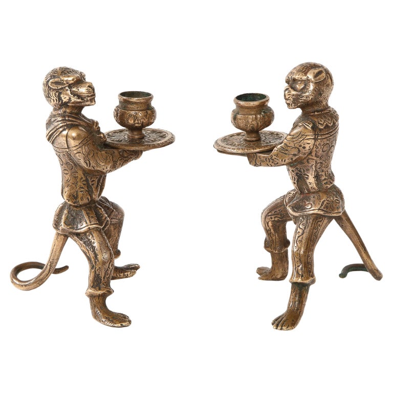 Bronze Monkey Candle Holders For Sale at 1stDibs