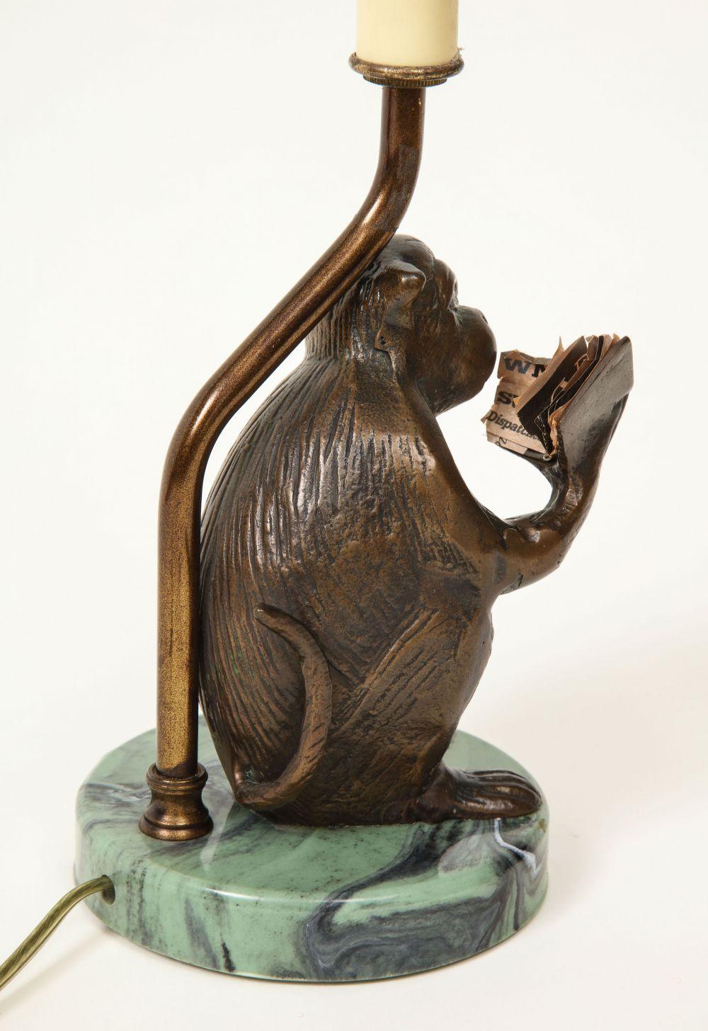 Bronze Monkey Lamp 3