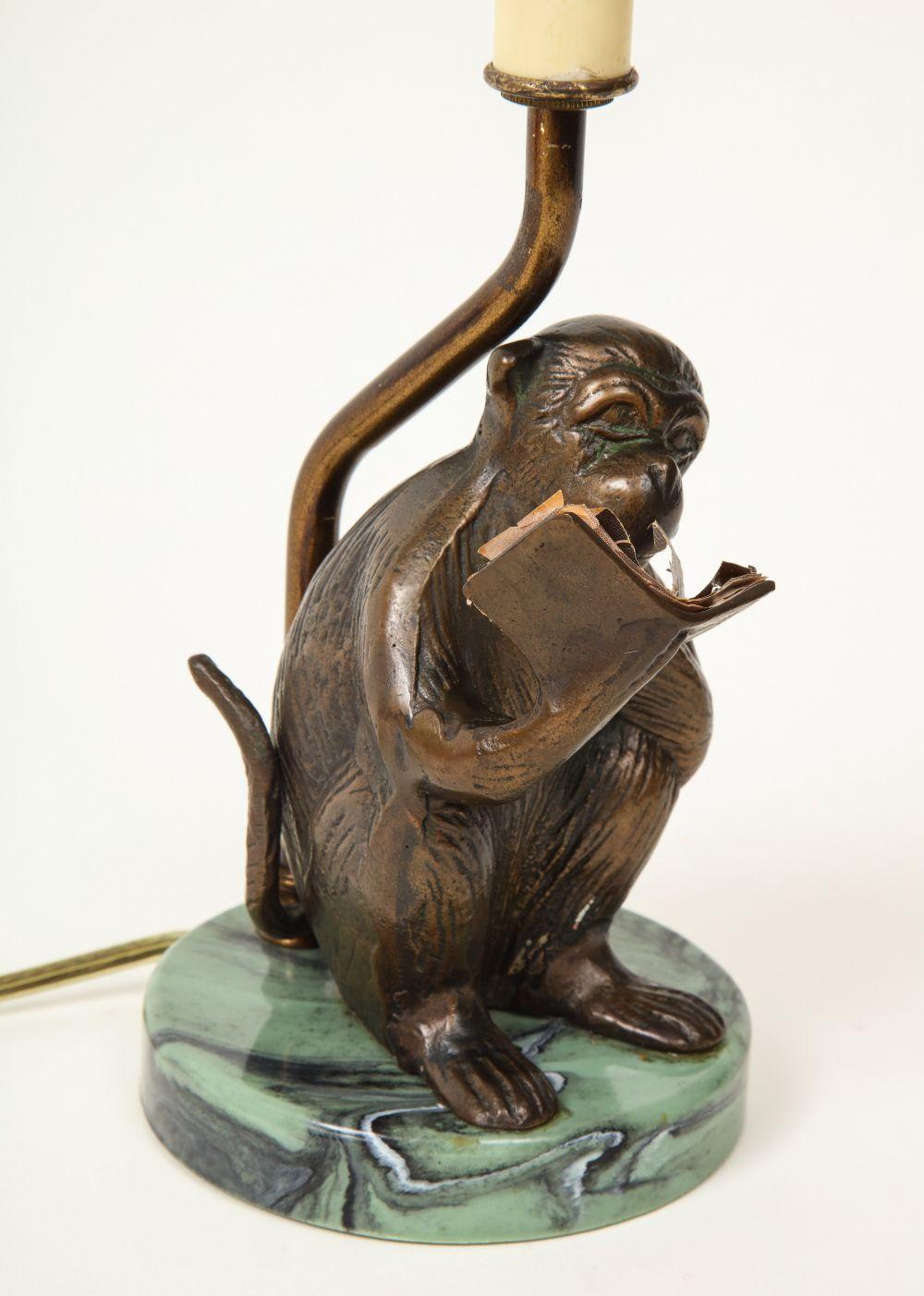 Bronze Monkey Lamp 4