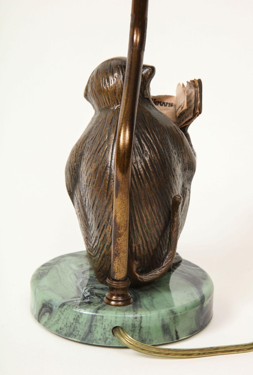 Bronze Monkey Lamp 1