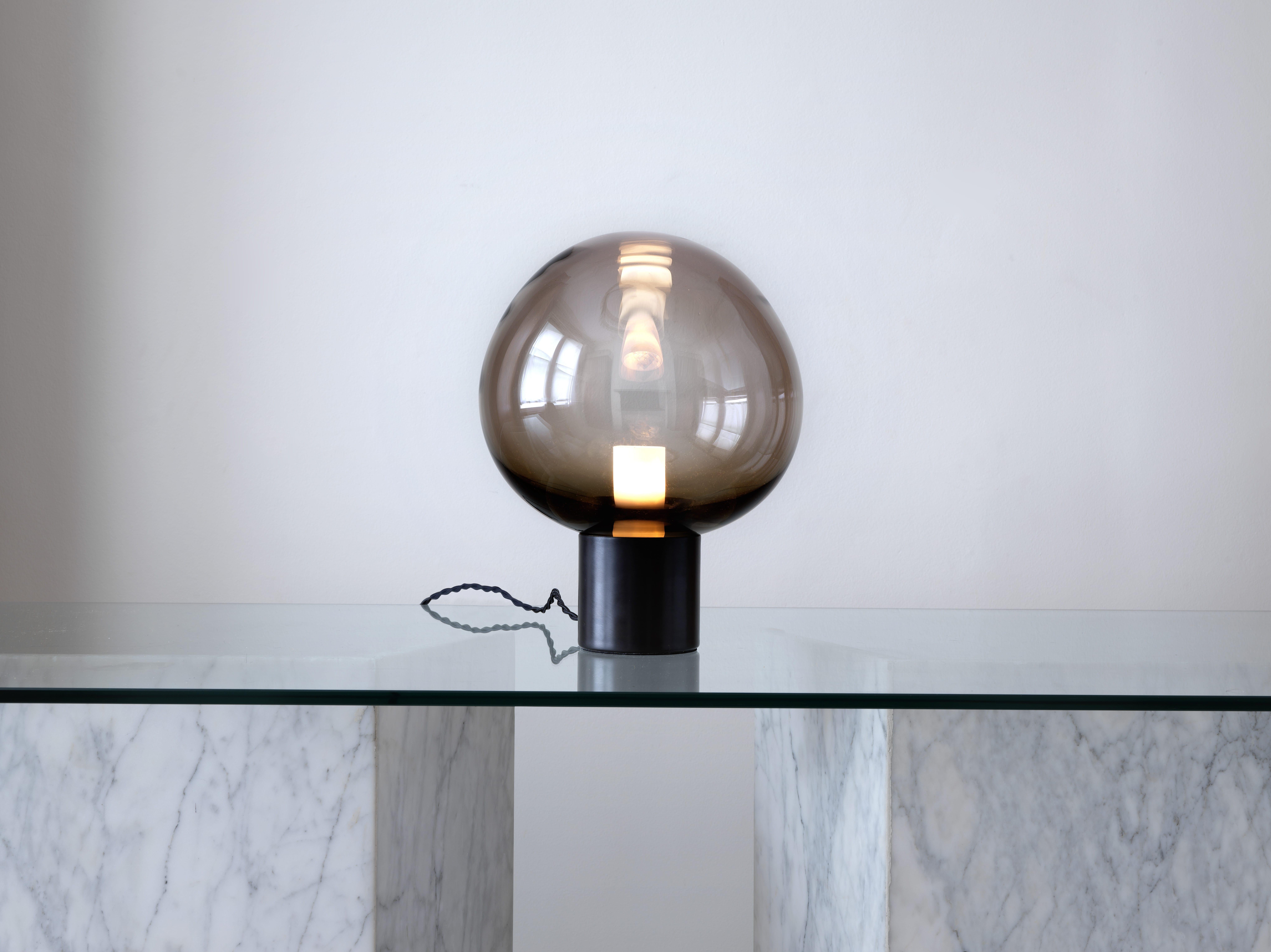 British Bronze Moon Table Lamp by CTO Lighting For Sale