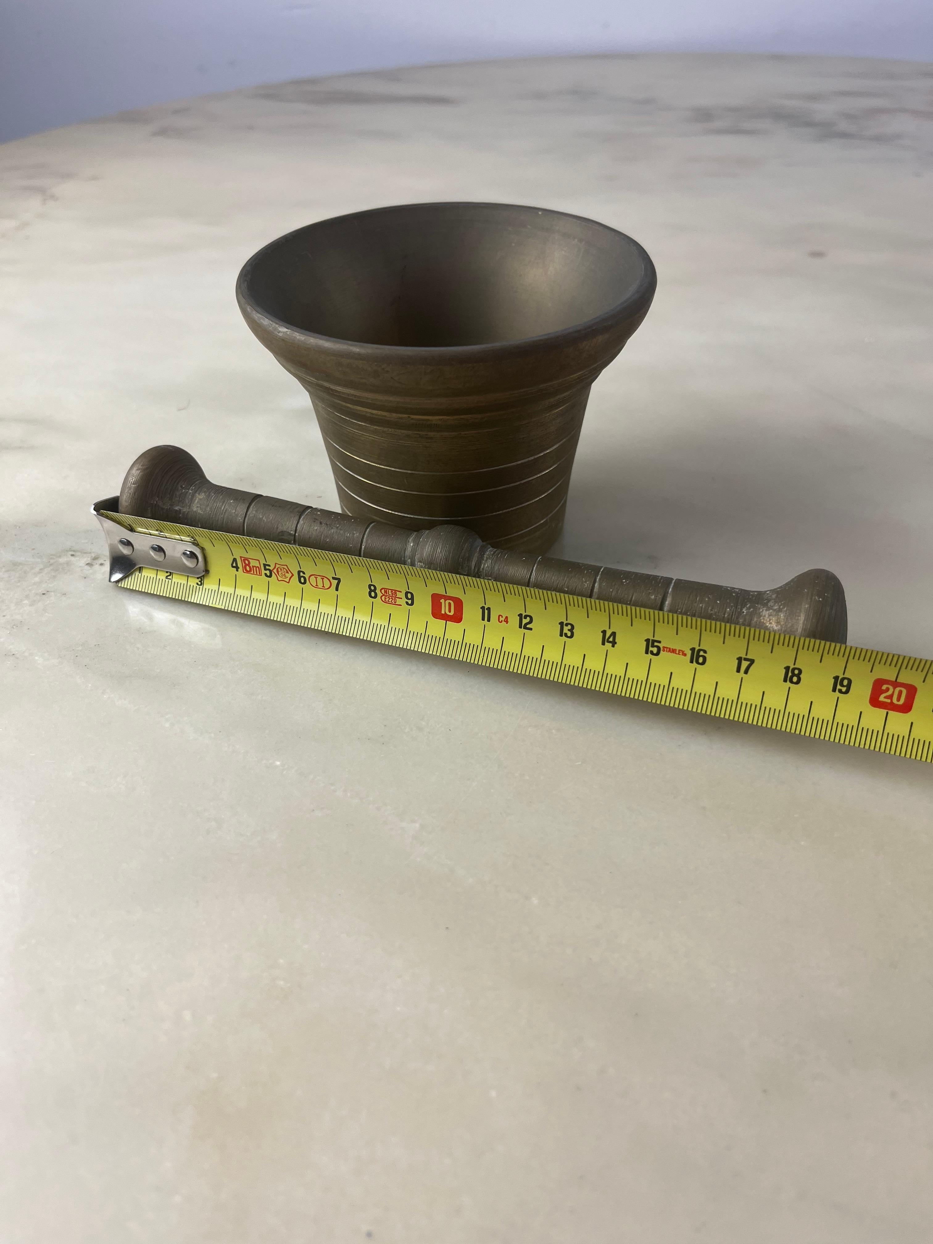 Bronze Mortar and Pestle, Italy, 1950s In Good Condition For Sale In Palermo, IT