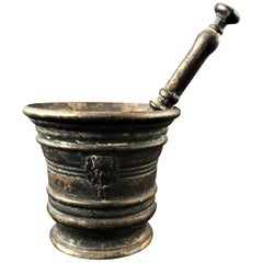 Bronze Mortar with Mascarons