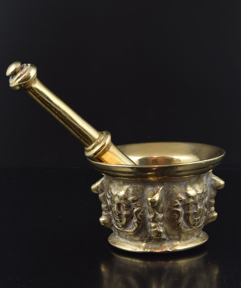 Bronze Mortar with Pestle, 17th Century at 1stDibs | bronze mortar and